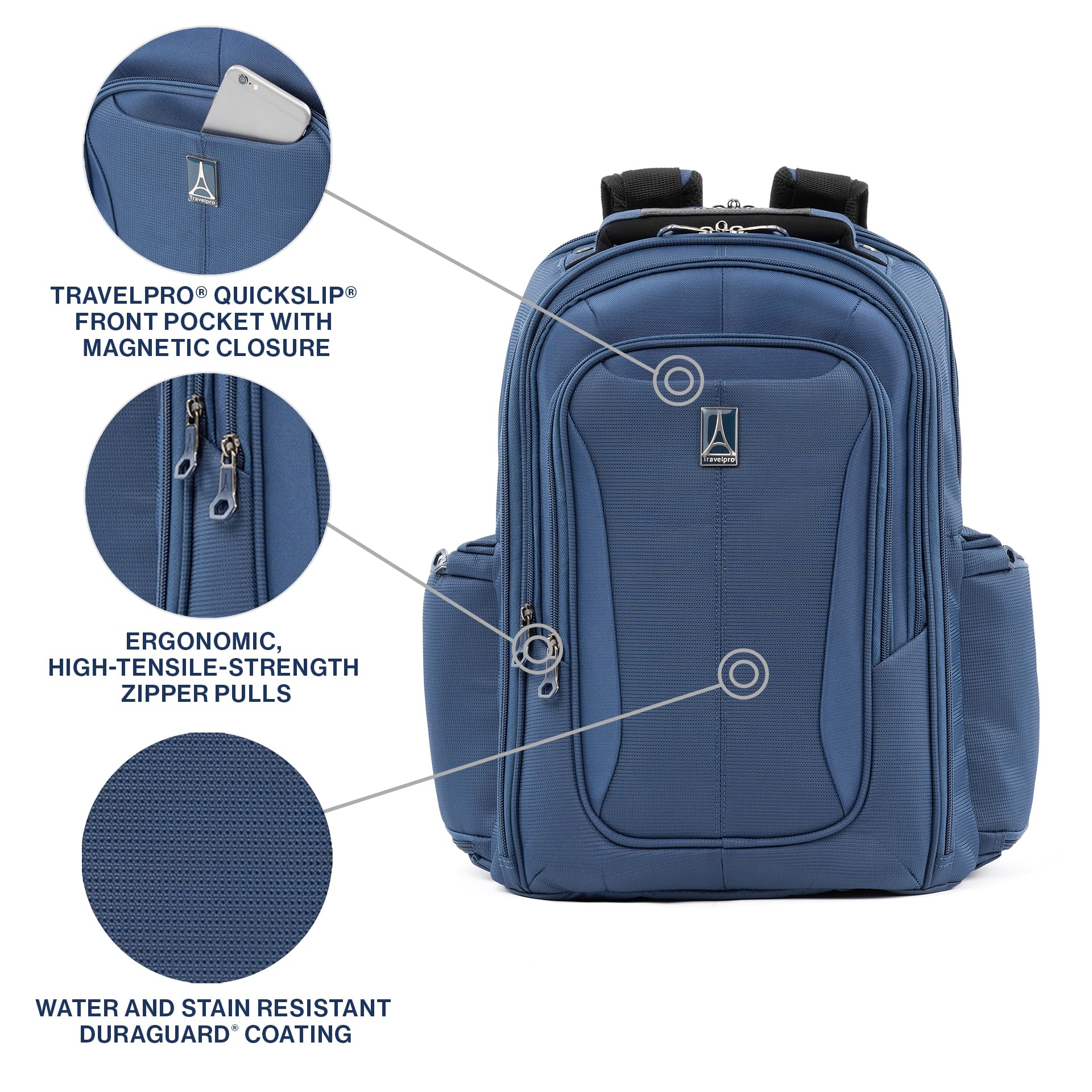 Travelpro Tourlite Laptop Backpack - Lightweight Business Travel Backpack with USB Charging Port, Water-Resistant & TSA-Approved for Airplane Carry-On | Perfect for Work Commute, College Students & International Travel