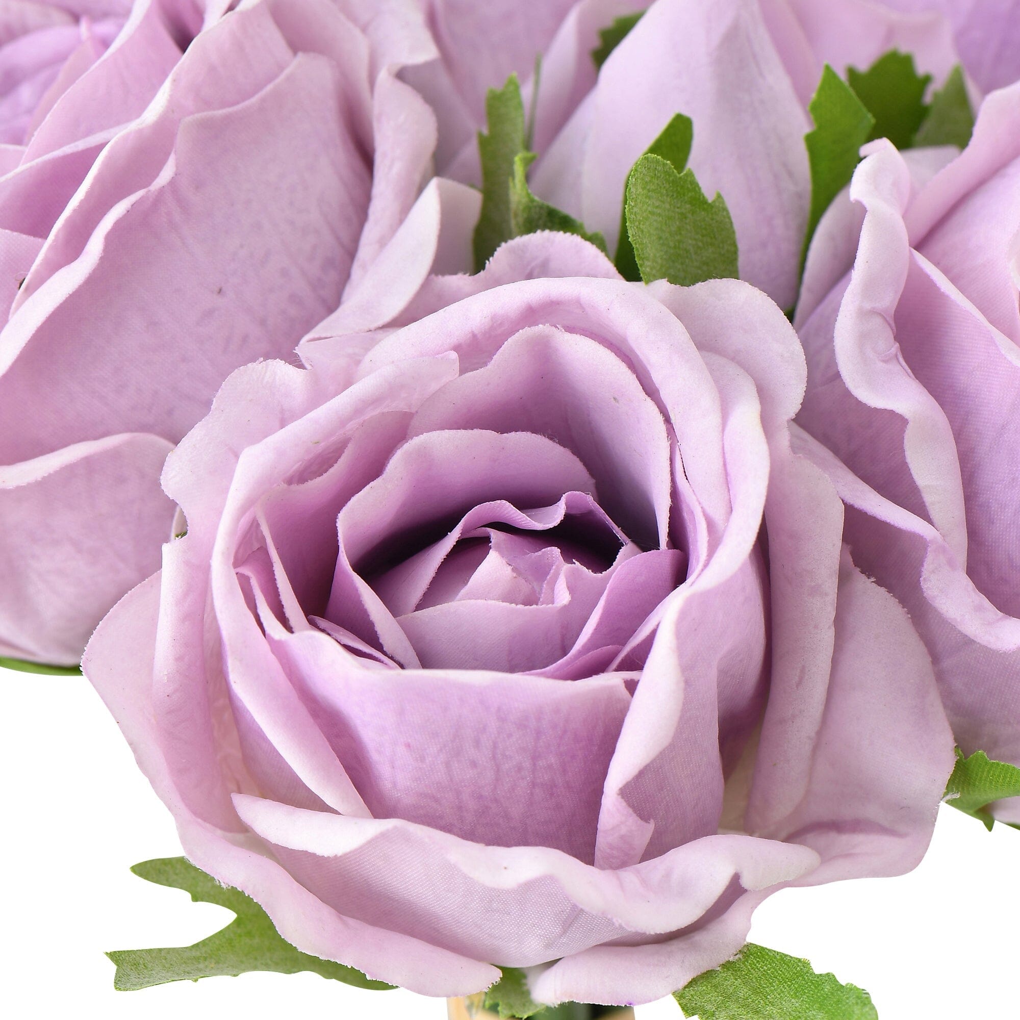 Artflower Bouquet Real Touch Rose - Purple Artificial Flowers for Home Decor, Wedding Centerpieces, and Party Arrangements