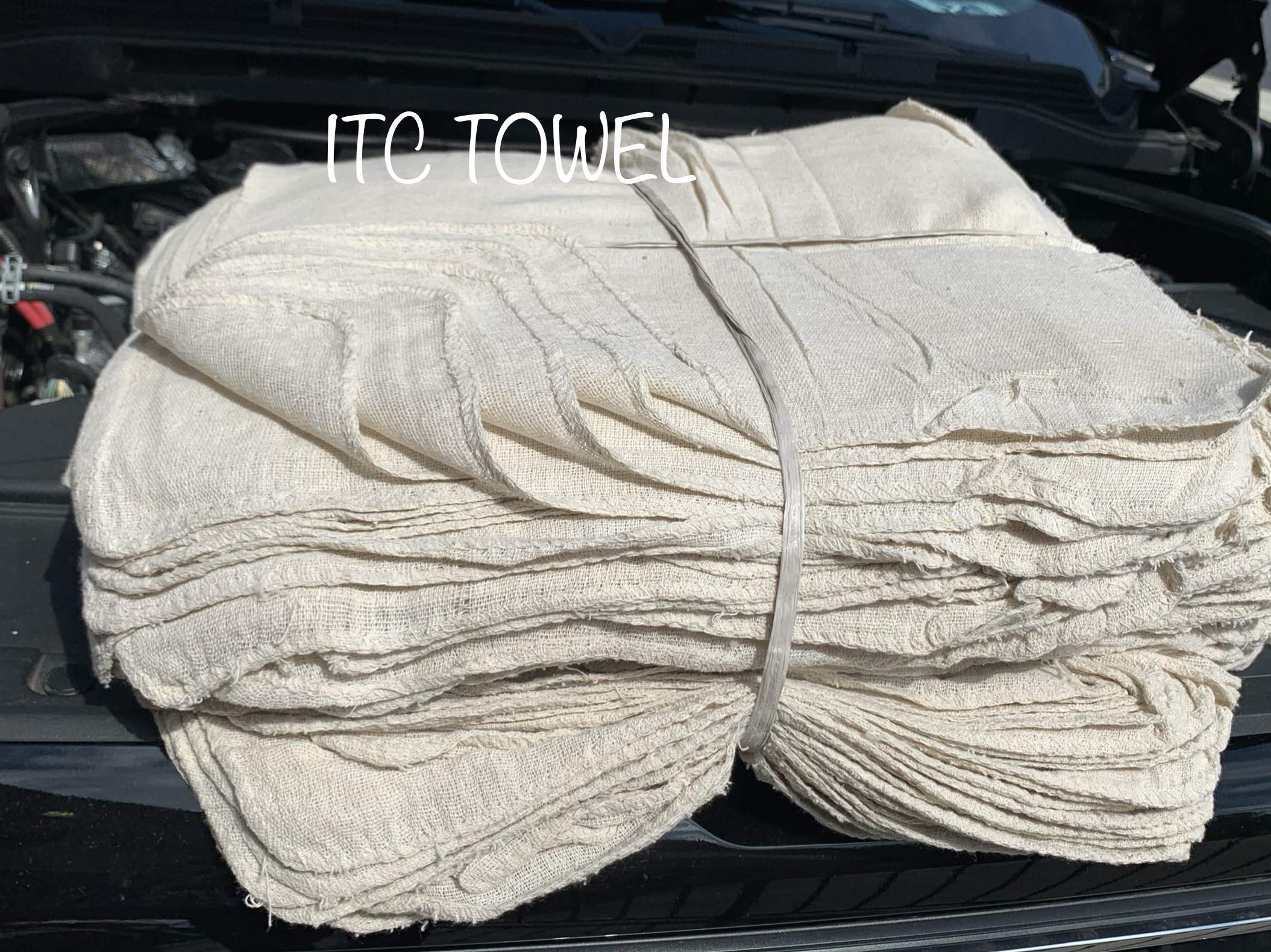 1000 Natural Unwashed Shop Towels - Premium 18x18 Inch Auto Mechanic Rags for Cleaning, Polishing & Workshop Use