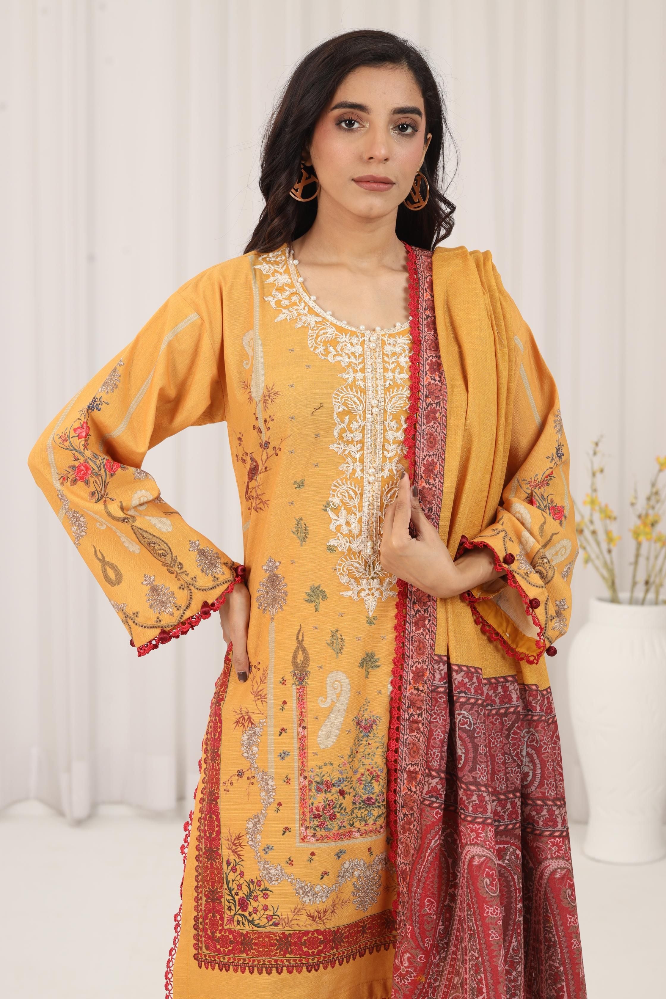 Sana Safinaz Mahay Stitched Embroidered Formal Dress - Elegant Pakistani Designer Wear for Weddings, Parties & Special Occasions