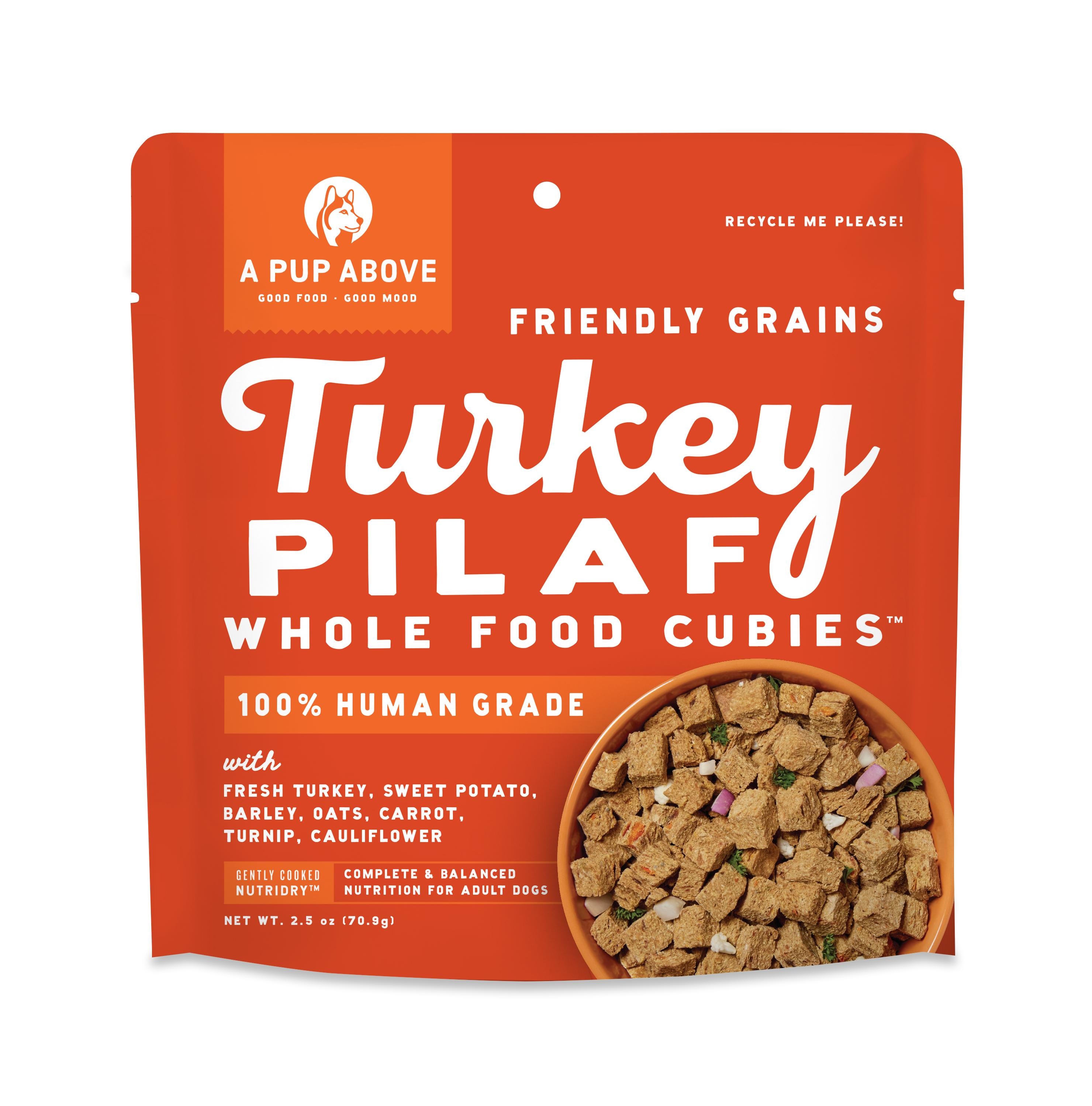Premium Sous Vide Turkey Pilaf Dog Treats - Grain-Free Single Protein Cubes for Training & Rewards - Healthy Snacks for Small & Large Dogs