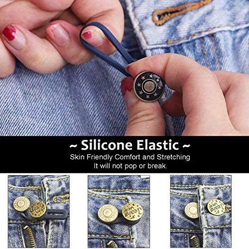 Adjustable Disassembly Retractable Jeans Waist Extension Button - Metal Letter Buttons for No-Sew Waistband Expansion (Color C) | Perfect for DIY Clothing Repair, Pants Alteration & Comfortable Fit
