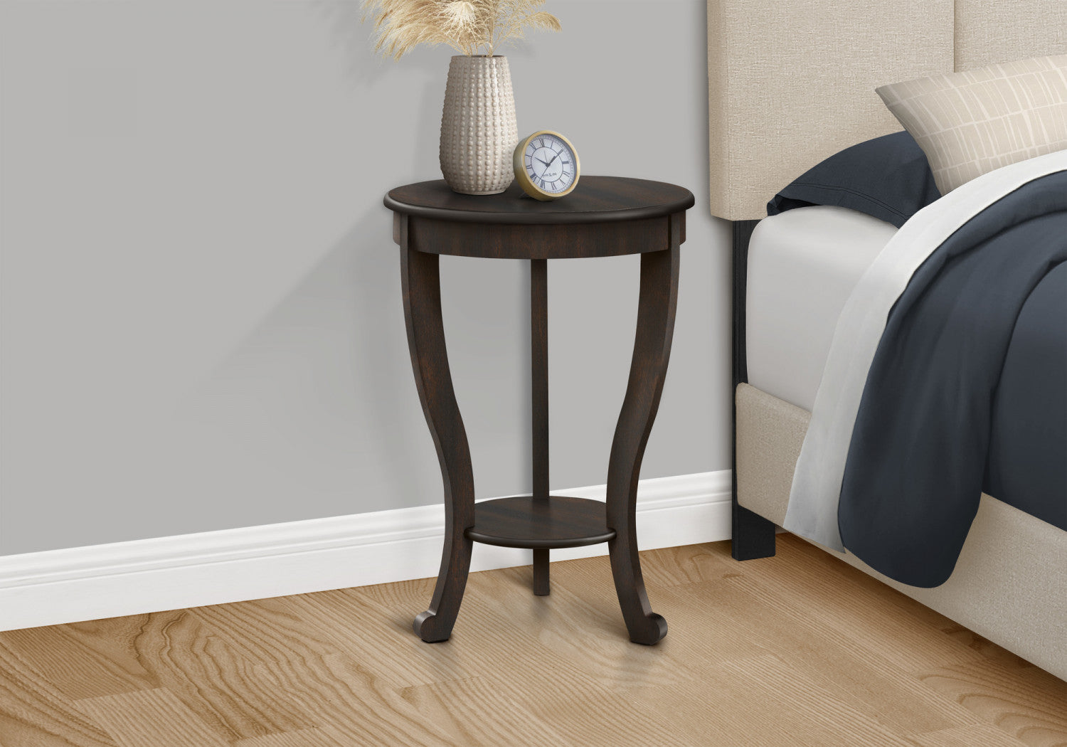 Modern Walnut Side Table - Small End Table for Living Room, Bedroom, or Office - Perfect for Coffee, Books, and Decor