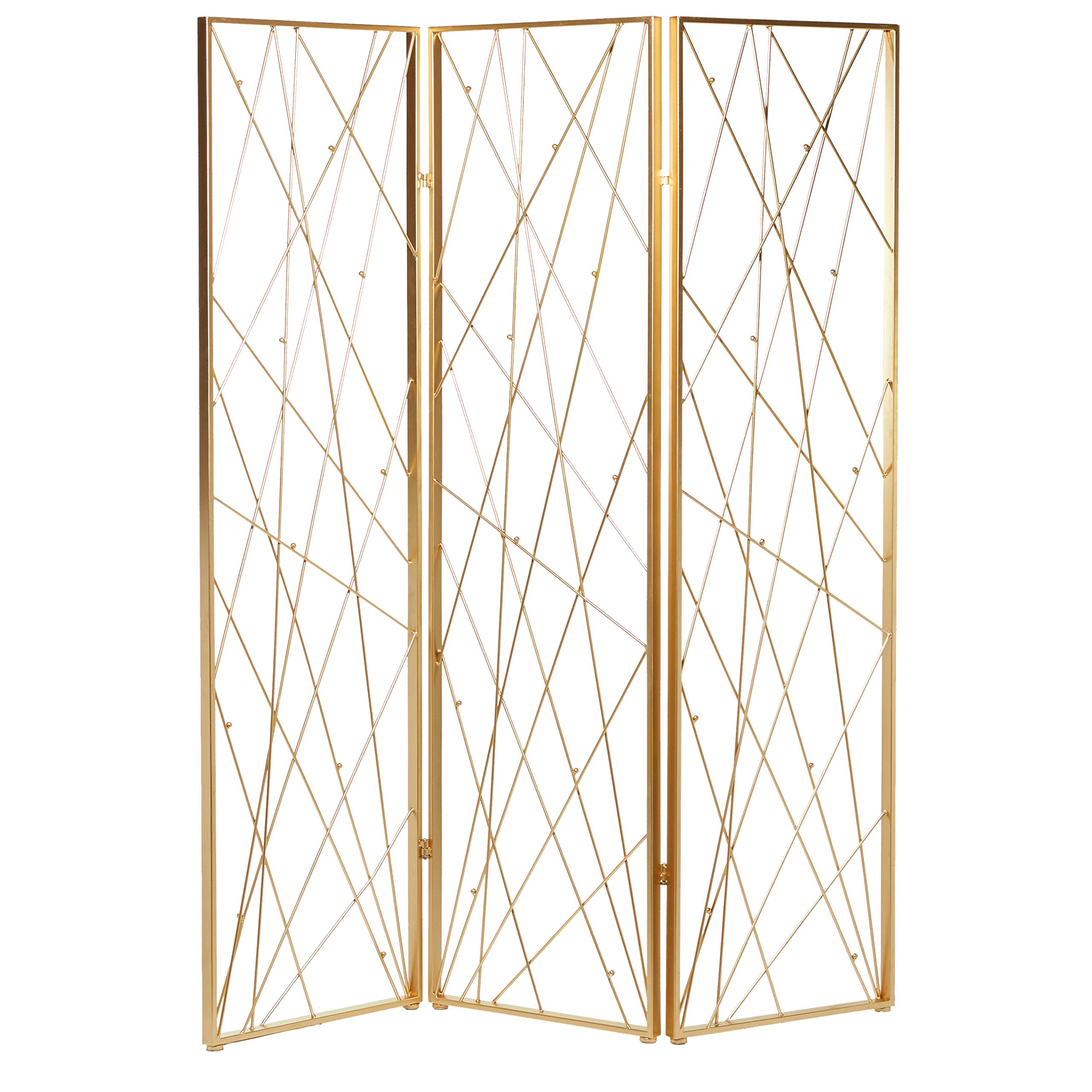 Deco 79 Gold Metal Room Divider Screen - 59