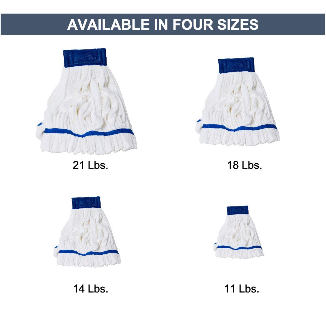 **Arkwright Microfiber Tube Mop Head Replacement (12-Pack) – Heavy Duty, Lint-Free, Super Absorbent & Bleach-Safe – Commercial & Industrial Floor Cleaning – Ideal for Hospitals, Schools & Janitorial Use – 14 oz, White**