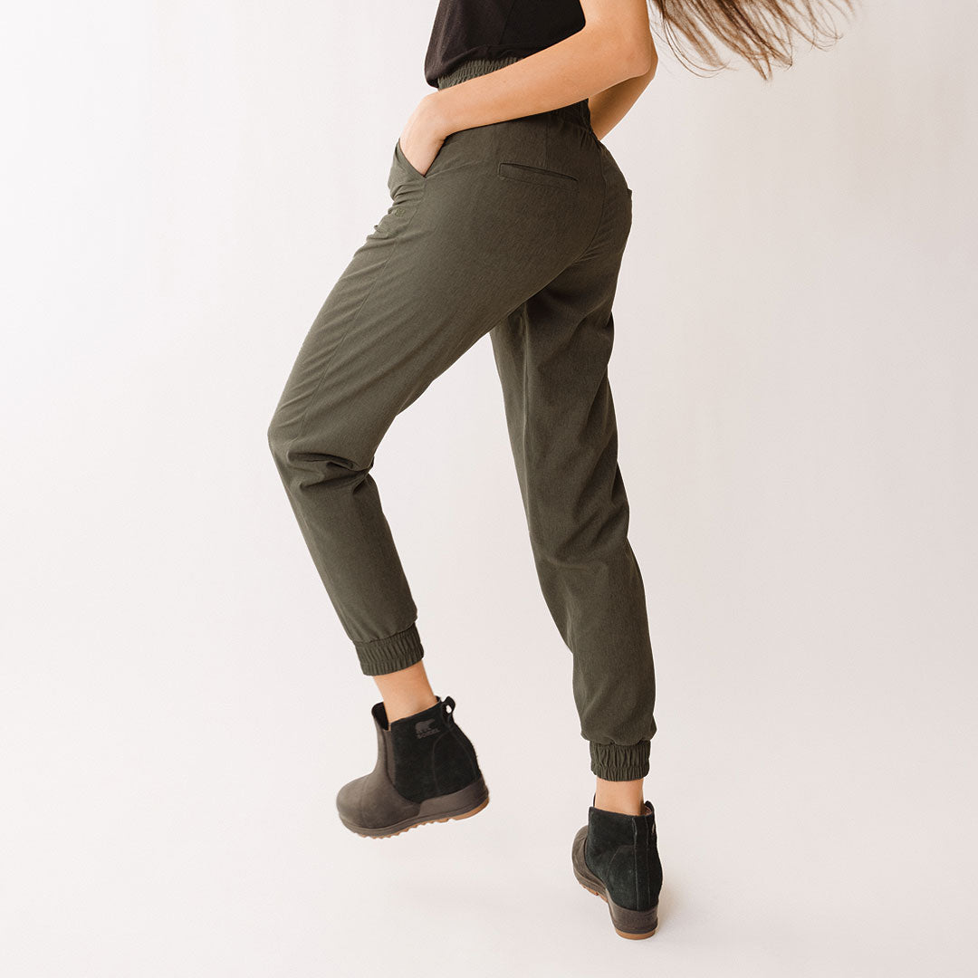 Destination Joggers for Men - Soft Heather Green Casual Pants | Perfect for Lounge, Travel & Everyday Wear