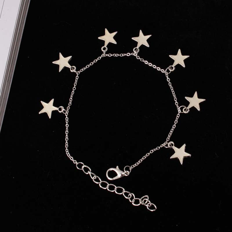 Glowing Star Ankle Bracelet - Shimmering Foot Jewelry for Women, Perfect for Parties, Festivals, and Beach Vacations