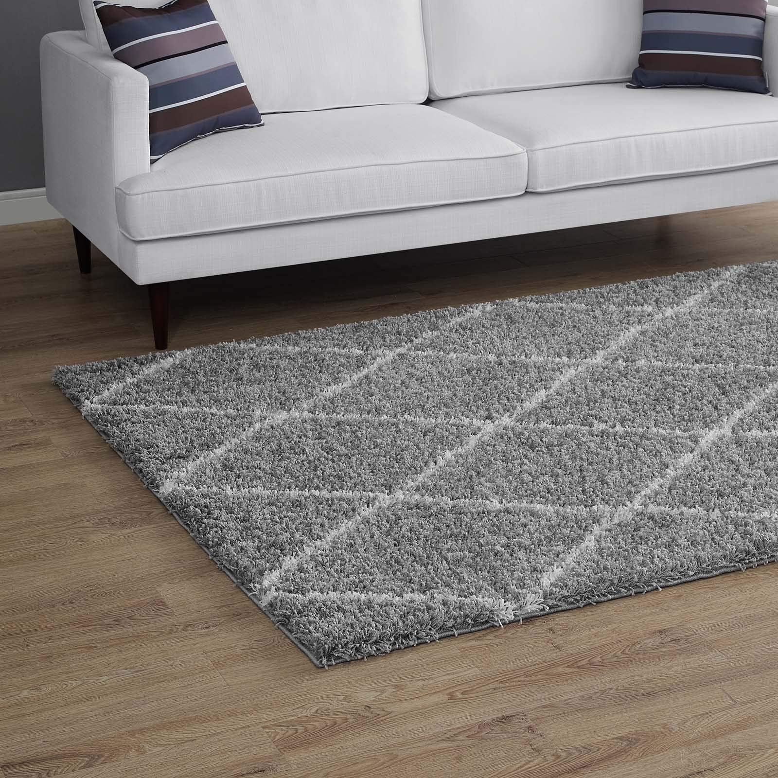 Modern Contemporary Urban Living Room Area Rug Runner - Soft Fabric Floor Carpet in Multi-Tone Gray - Perfect for Lounge, Bedroom & Home Office Decor