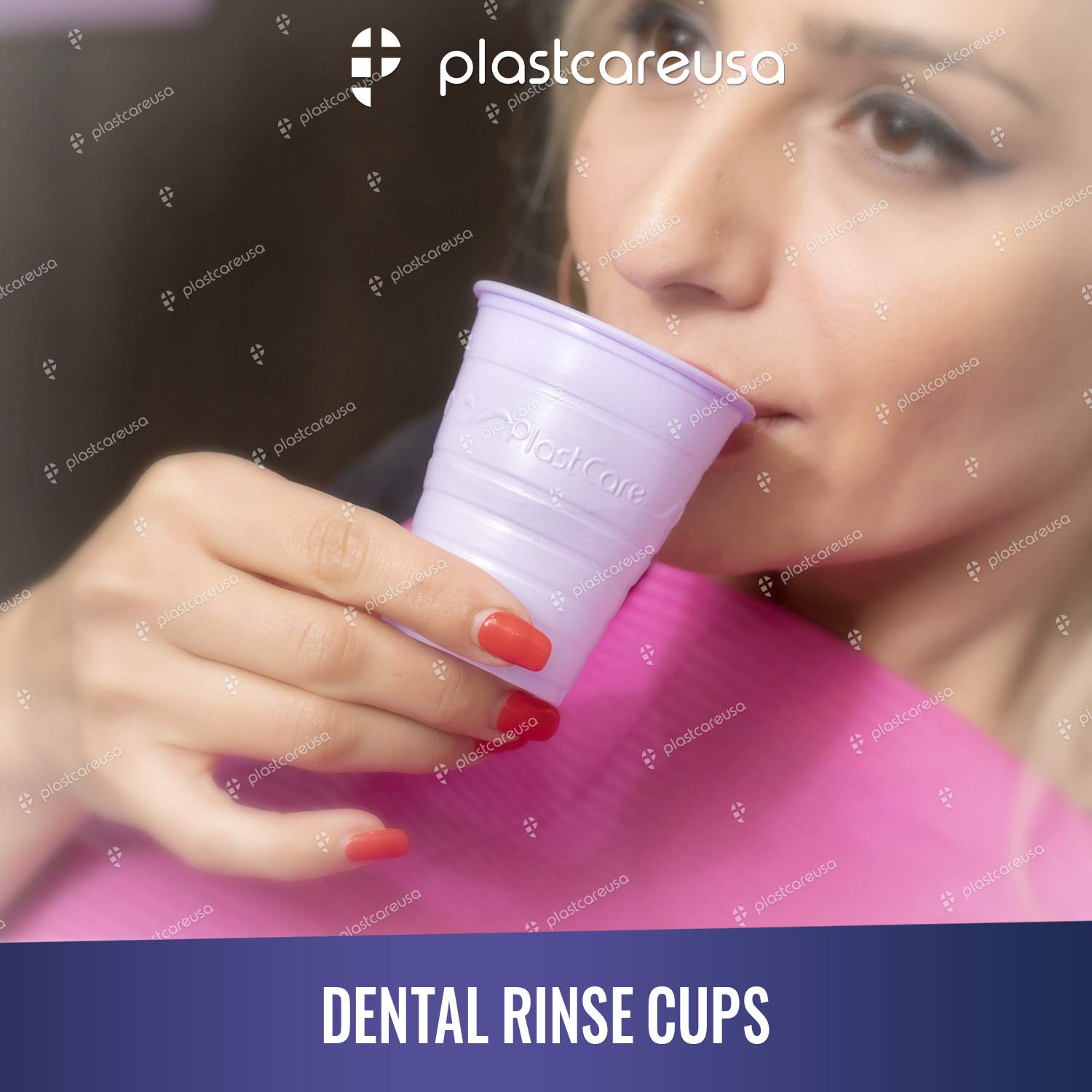 1000 Blue 5oz Disposable Plastic Cups - Ribbed Design for Dental Rinse & Drinking - Perfect for Dental Offices, Hospitals, Parties & Home Use