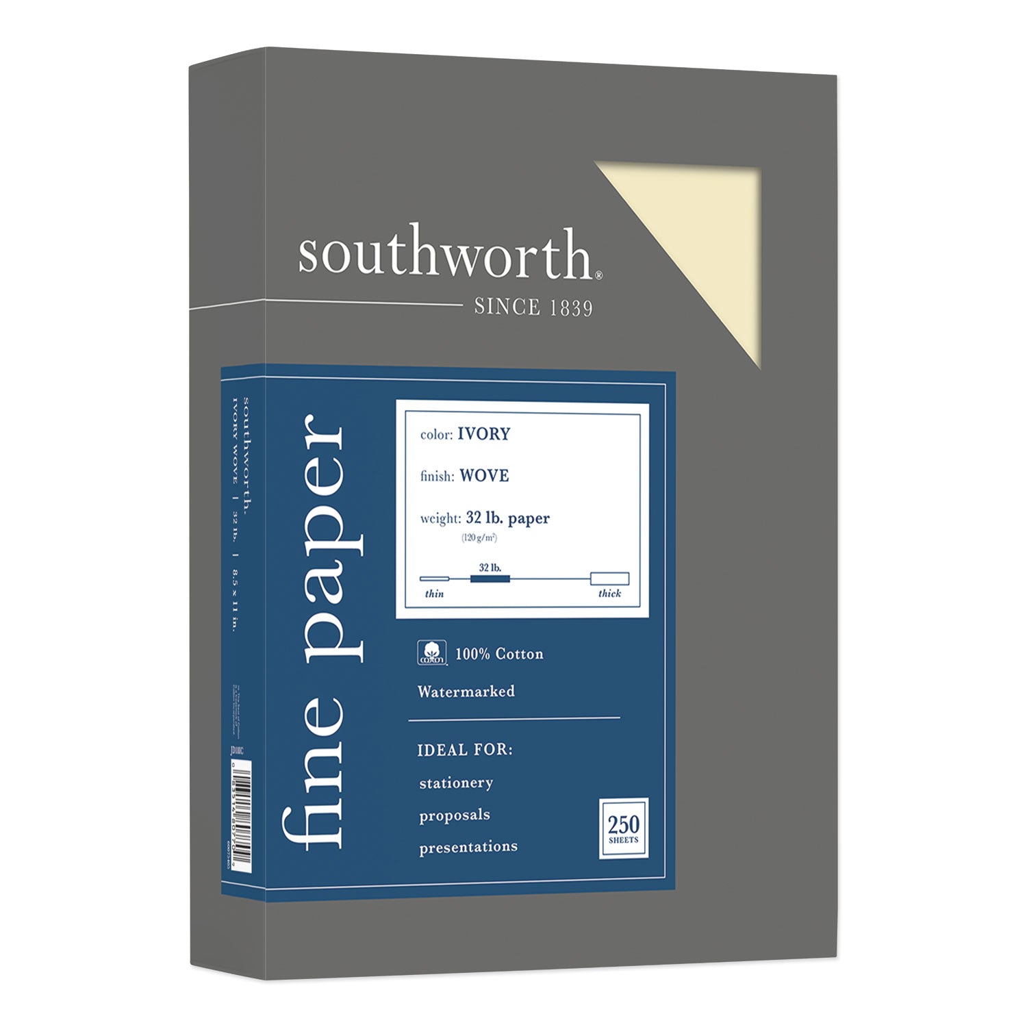 Premium 100% Cotton Business Paper - 32 lb, 8.5