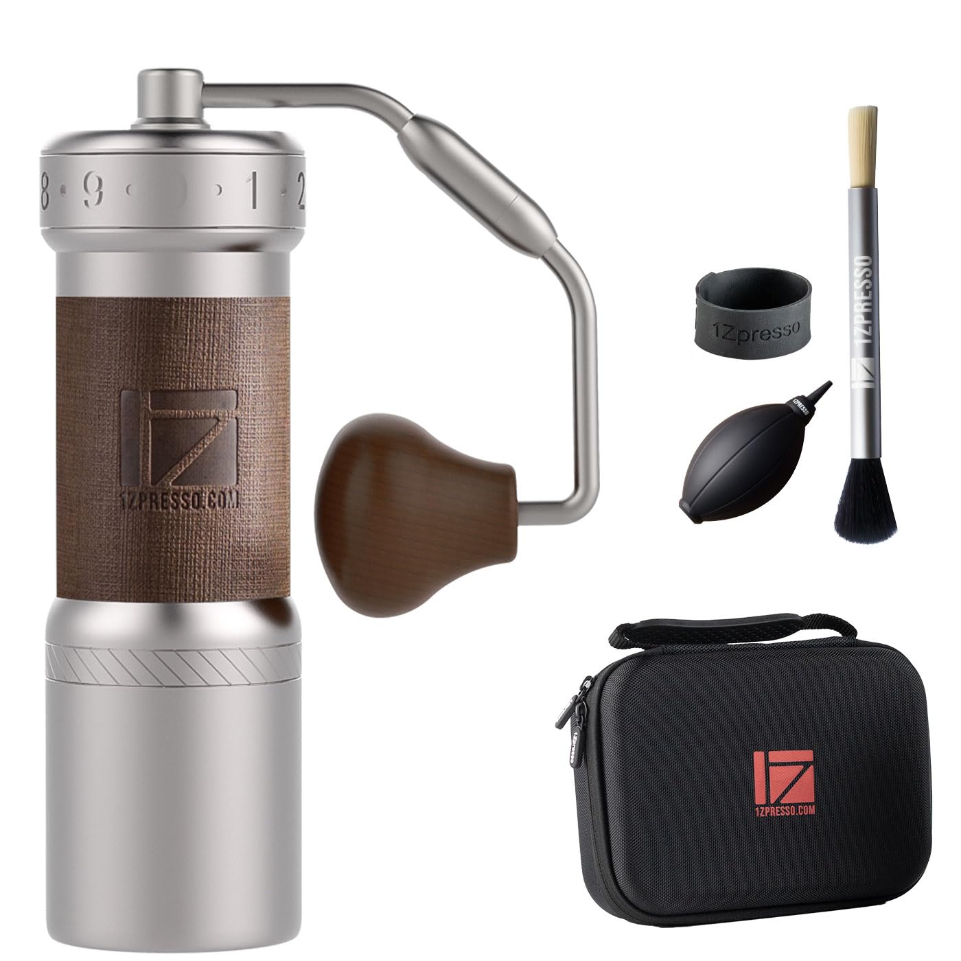 1Zpresso K-Ultra Manual Coffee Grinder - Premium Precision Burr Coffee Mill with Foldable Handle & Quick-Release Magnetic Cup | Heptagonal Burr for Uniform Grinds | Compact Portable Design for Home, Office & Travel | Perfect for Espresso, Pour Over & French Press Brewing