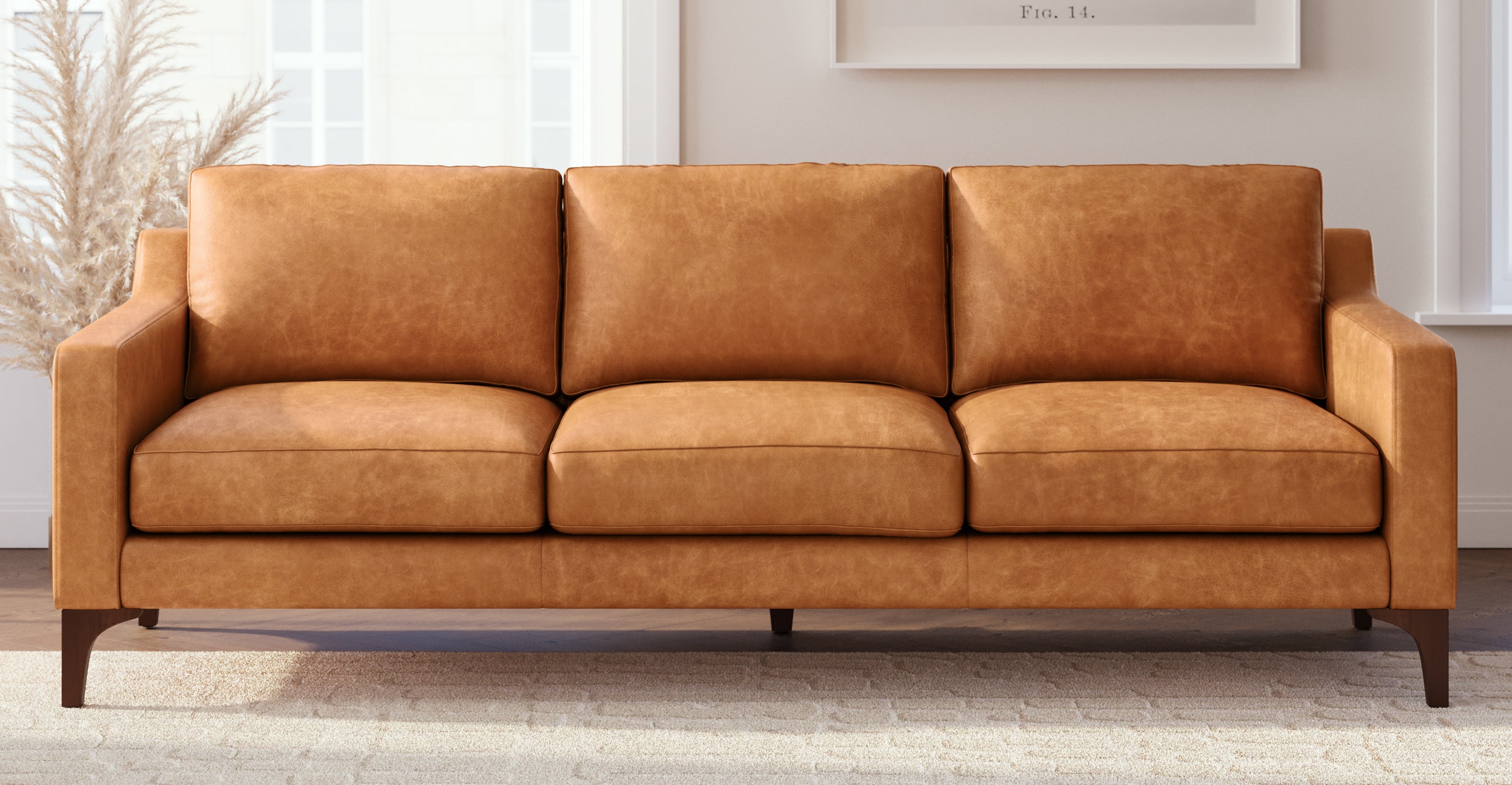 Luxury Sorrento Genuine Leather Sofa - Modern Comfort for Living Room, Office & Lounge - Perfect for Home Decor & Relaxation