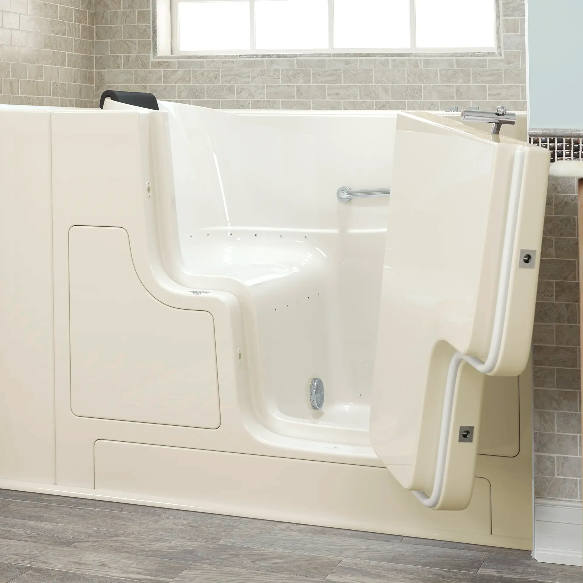 Premium Gelcoat Walk-In Bathtub 30 x 52 Inch with Air Spa System - Right Hand Drain for Elderly & Mobility Support - Relaxing Hydrotherapy at Home
