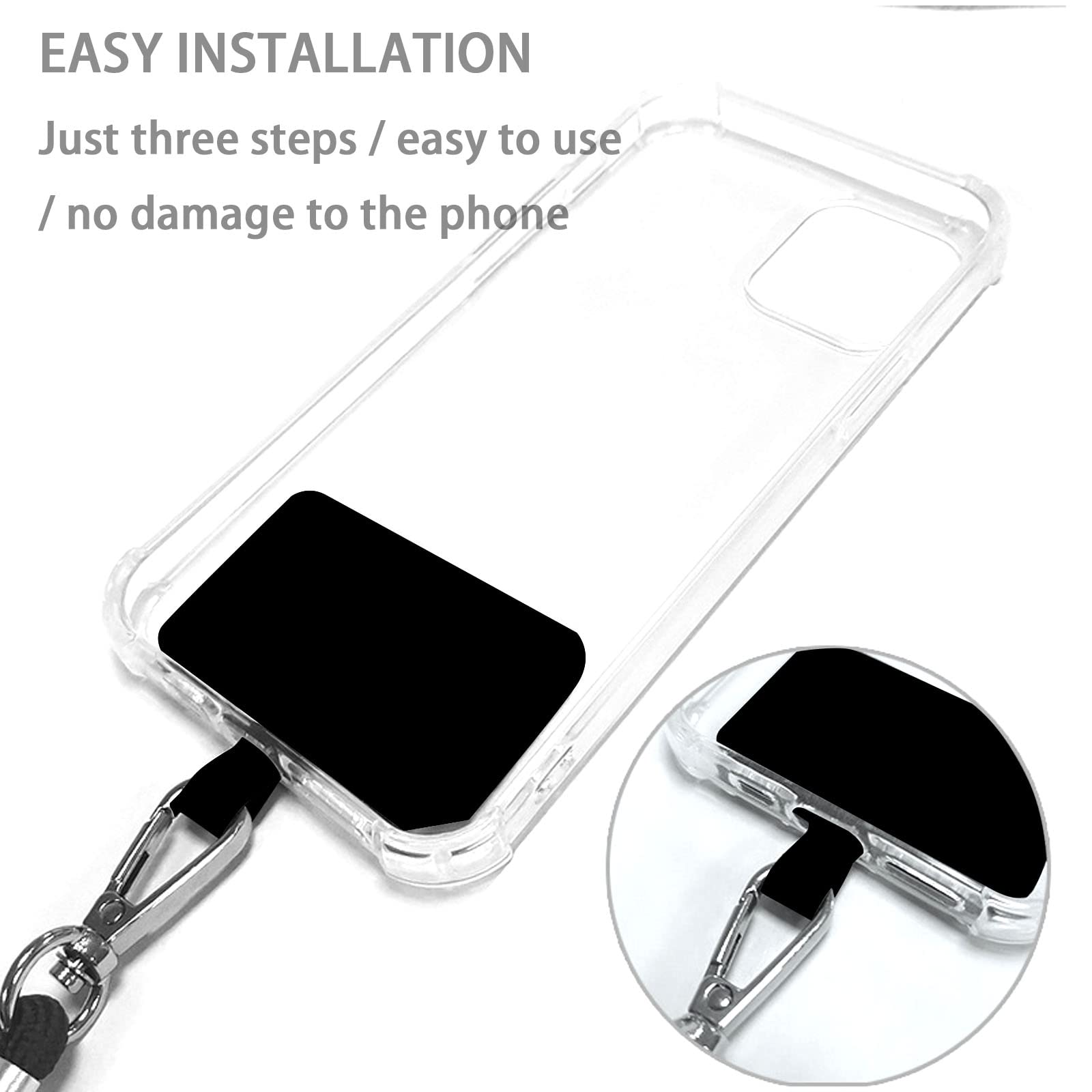 DKDDSSS 6-Pack Universal Phone Lanyard, Adjustable Neck Strap for Most Smartphones - Hands-Free Convenience for Travel, Shopping, and Outdoor Activities