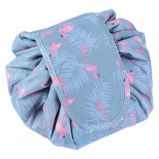 Stylish Waterproof Drawstring Makeup Pouch for Women - Portable Multifunctional Large Capacity Toiletry Bag (Multi Color, Pack of 1) - Perfect for Travel, Gym, Beach & Daily Organizer