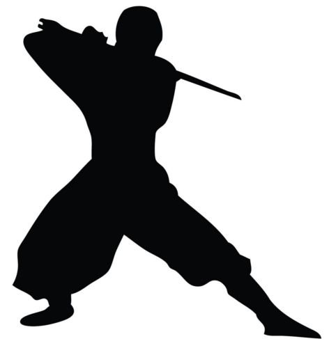 Ninja Car Window Decal Sticker - White Die-Cut Vinyl Bumper Sticker for Cars, Trucks, Windows & Laptops | Durable Weatherproof Decal for Car Accessories, Laptop Decoration & Personalization