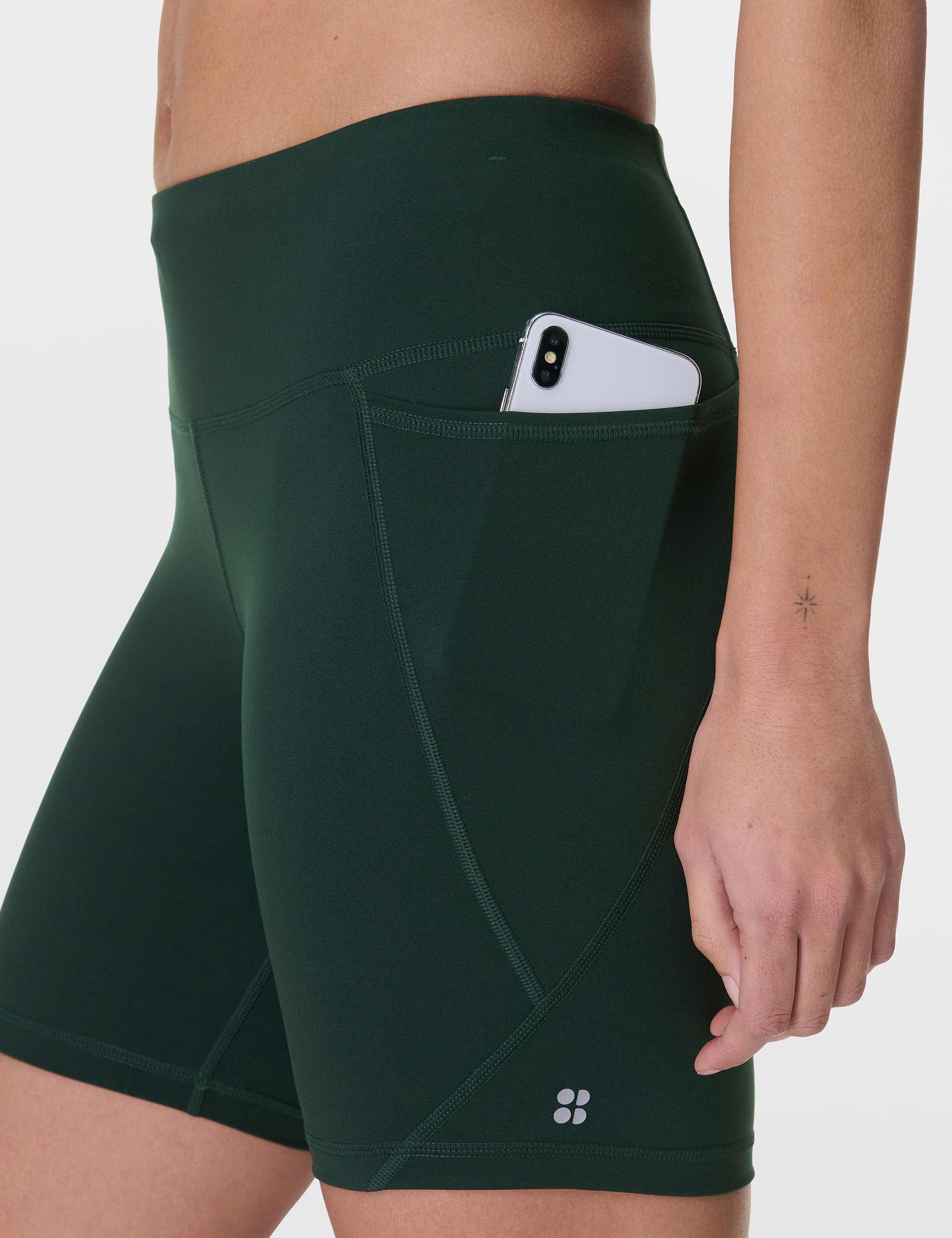 **Power 6 Cycling Shorts for Men & Women - Breathable, Quick-Dry Cedar Green Bike Shorts - Perfect for Road Biking, Mountain Biking & Indoor Cycling**