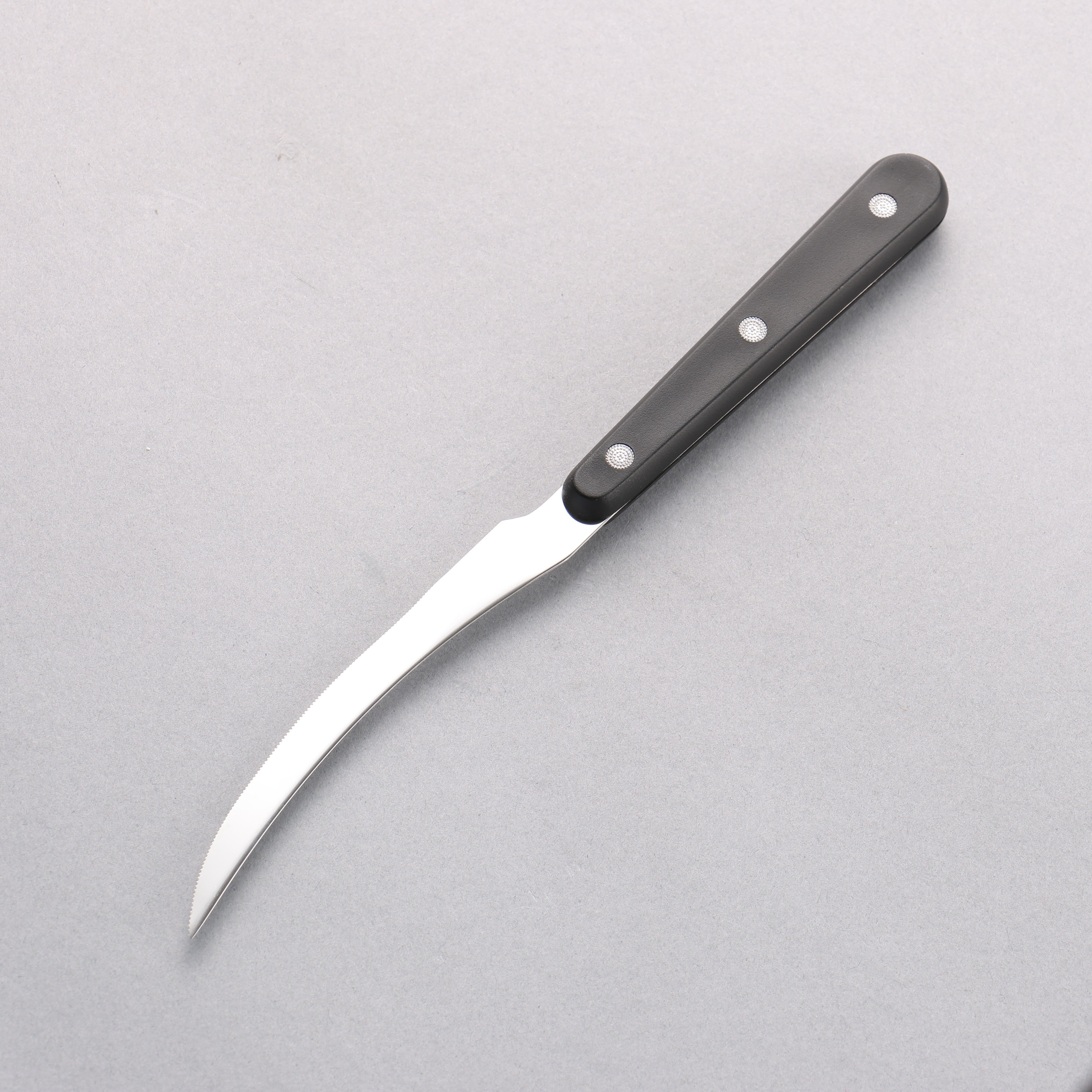 Kanetsune 110mm Stainless Steel Tomato Slicer with Black Plastic Handle - Perfect for Kitchen, Salad Prep & Sandwich Making
