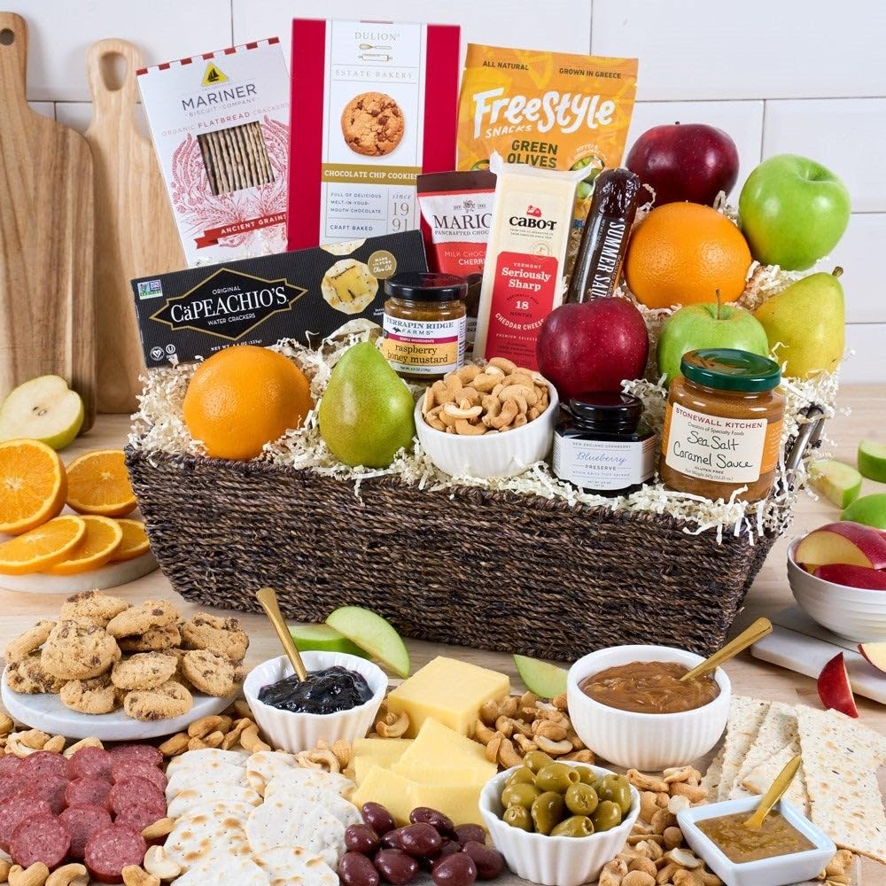 Premium Deluxe Fruit Gift Basket - Gourmet Food Gift Box for Birthdays, Christmas, Sympathy - Luxury Gift for Men, Women & Families - Perfect for Corporate Gifts, Housewarming & Holiday Celebrations