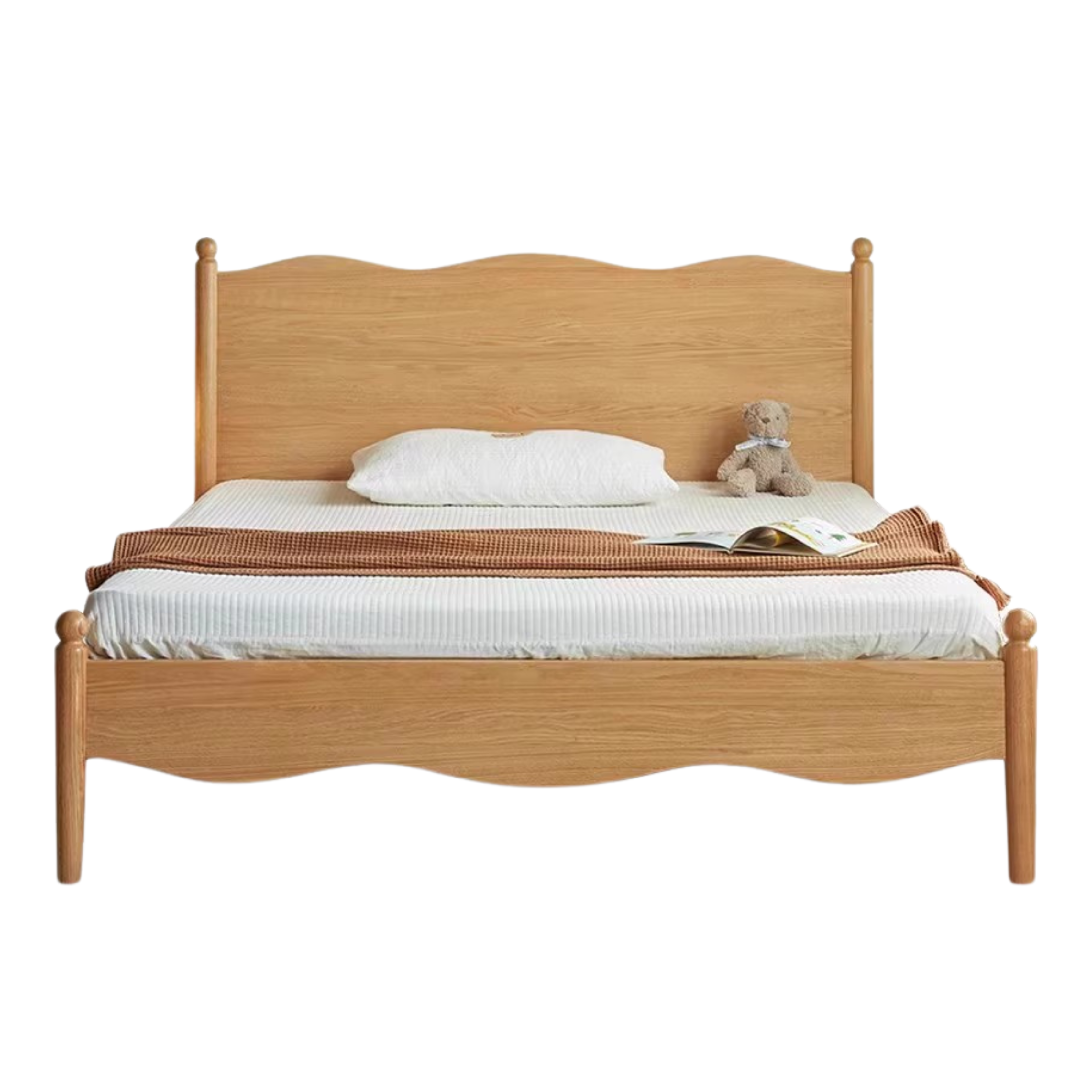 Solid Oak & Beech Wood Children's Bed - Princess Style for Girls & Classic Design for Boys | Durable Kids Bedroom Furniture for Playtime & Sweet Dreams