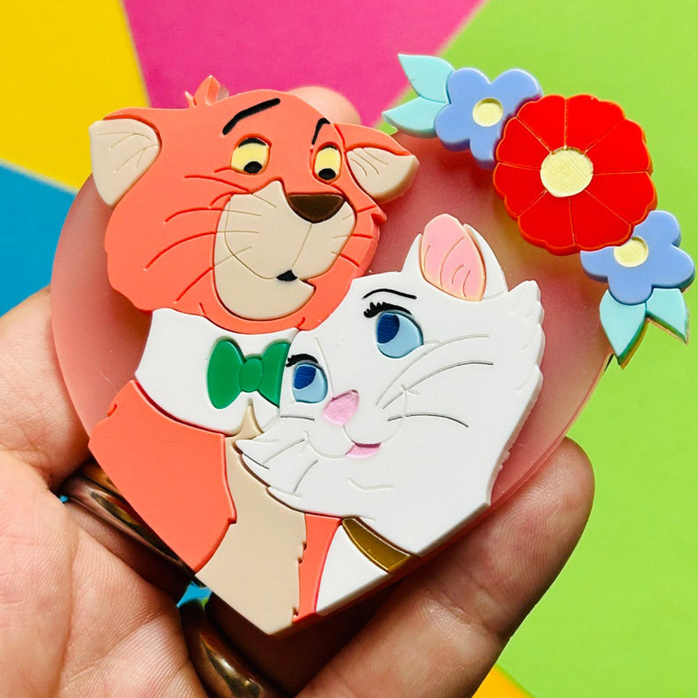 Cute Cartoon Cat Family Portrait Acrylic Brooch Pin - Kawaii Animal Jewelry for Women, Girls - Perfect for Casual Wear, Gift Giving & Collectibles | Makokot Design