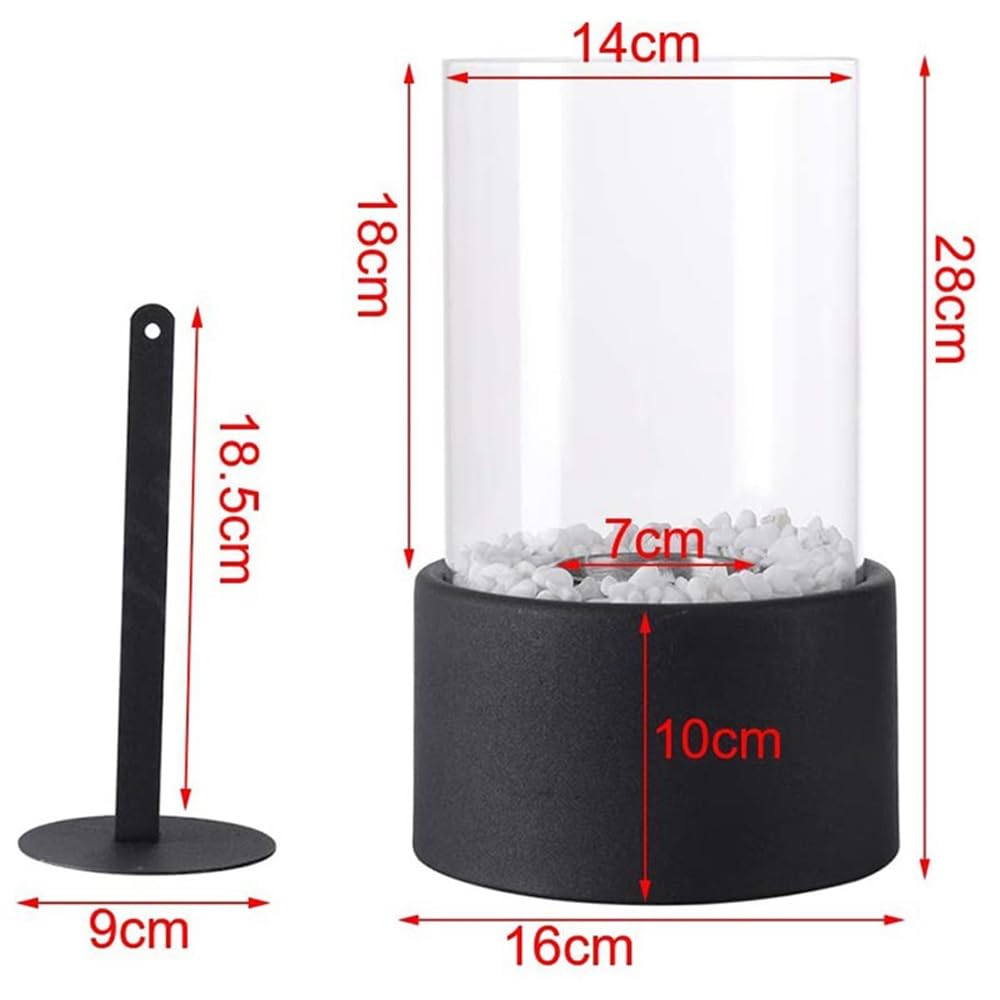 Portable Fire Bowl Pot - Outdoor Tabletop Ethanol Fireplace for Patio, Deck, Camping & Backyard - Ventless Fire Pit for Cozy Ambiance