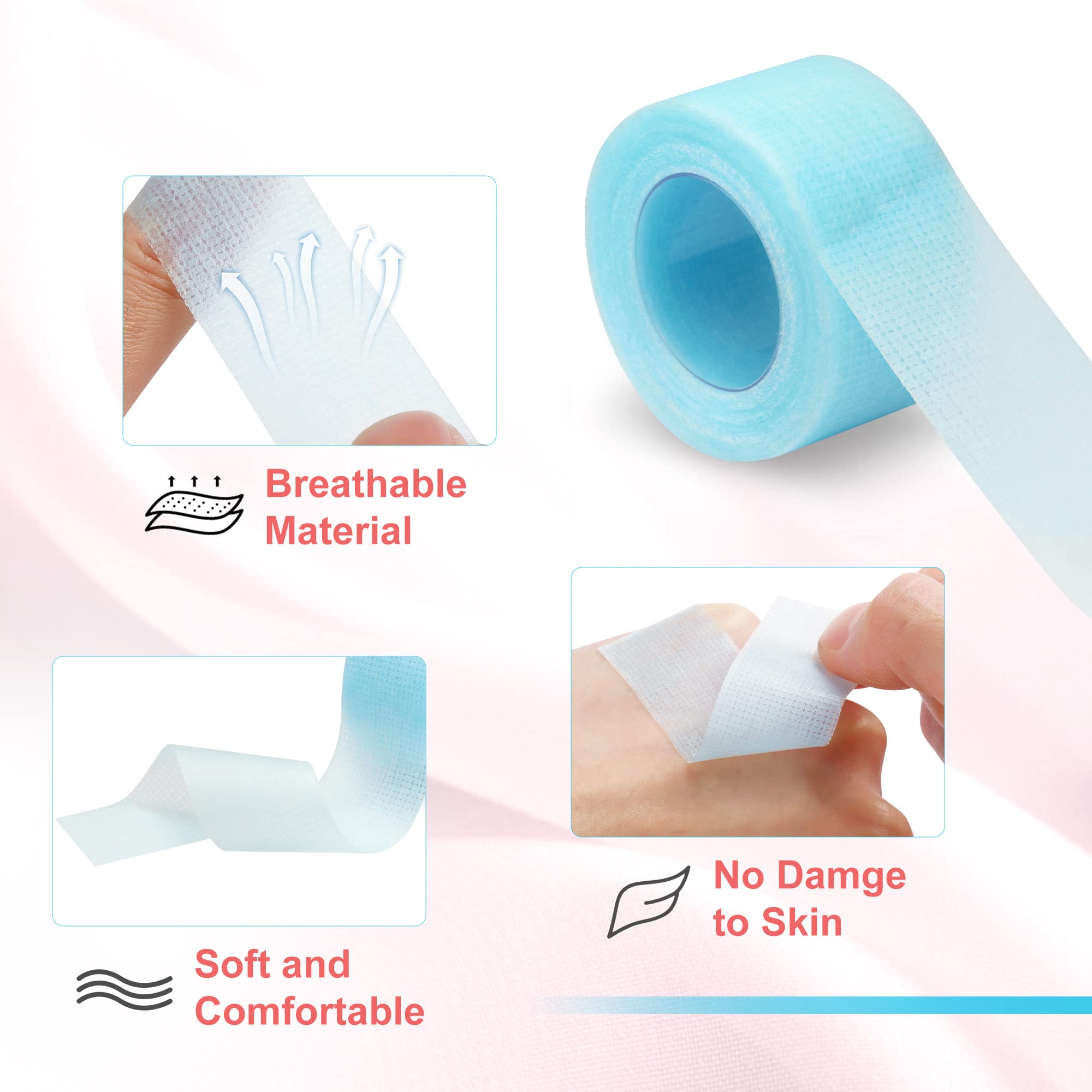 Lint-Free Silicone Gel Eyelash Tape - Breathable Micropore Fabric for Lash Extensions | Hypoallergenic, Comfortable & Secure Hold | Perfect for Salon Professionals & DIY Lash Artists at Home