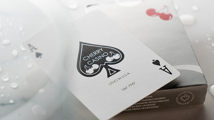 Premium Cherry Casino Playing Cards - McCarran Silver Edition | Waterproof & Durable Poker Cards for Casino Nights, Poker Tournaments, and Home Game Nights