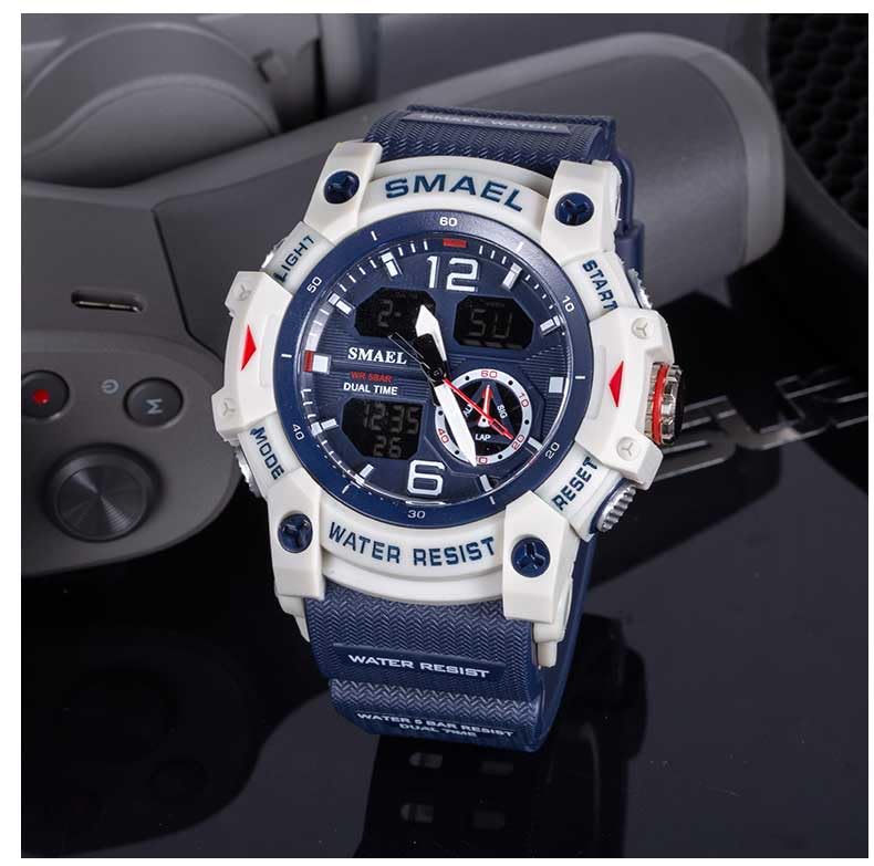 FANMIS Men's Digital Sports Watch - Waterproof 50M, LED Backlight, Alarm, Stopwatch, Multifunctional for Running, Swimming & Outdoor Activities