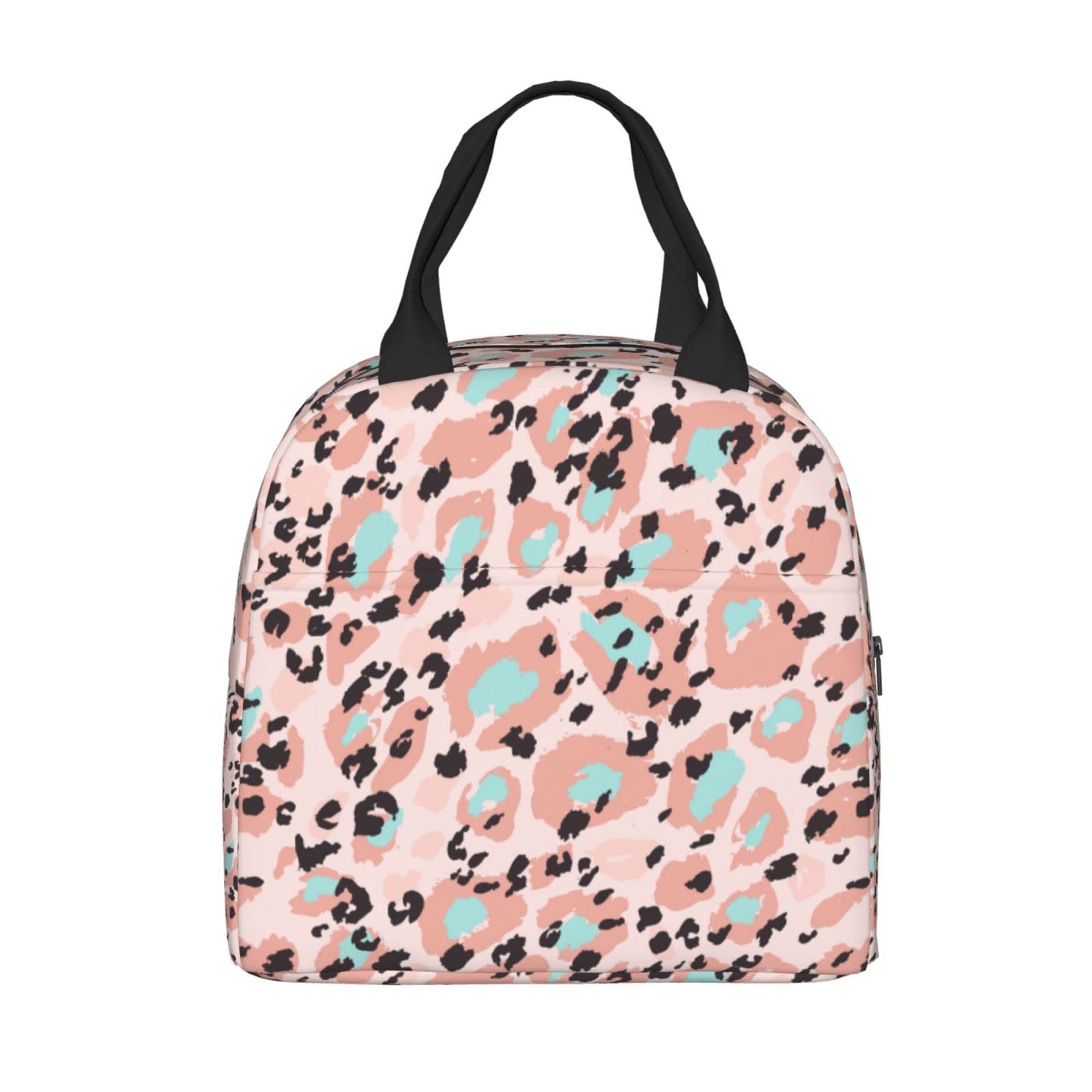 Leopard Print Insulated Lunch Box - Reusable Lunch Bag for Women & Men, Perfect for Office, Camping, Hiking, Picnics, Beach & Travel | Keep Food Fresh for Work, School or Outdoor Adventures