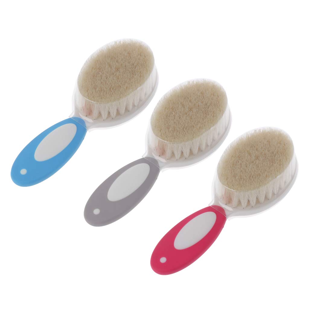 Easy-Carry Handle Baby Hairbrush & Comb Set - Newborn & Infant Head Massager for Gentle Bath & Scalp Care | Perfect for Kids' Daily Grooming & Relaxation