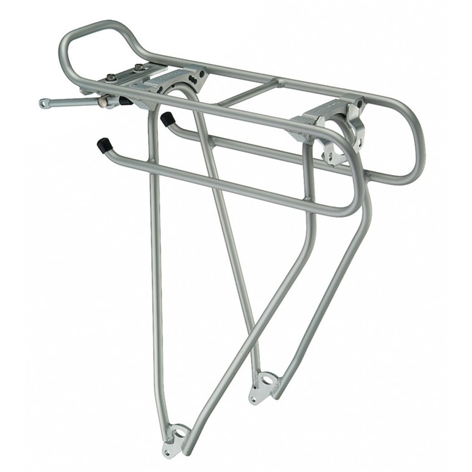 Racktime Unisex Adult Addit System Luggage Rack - Silver, 15 x 36 x 38 cm - Perfect for Bicycle Commuting, Travel & Cargo Transport