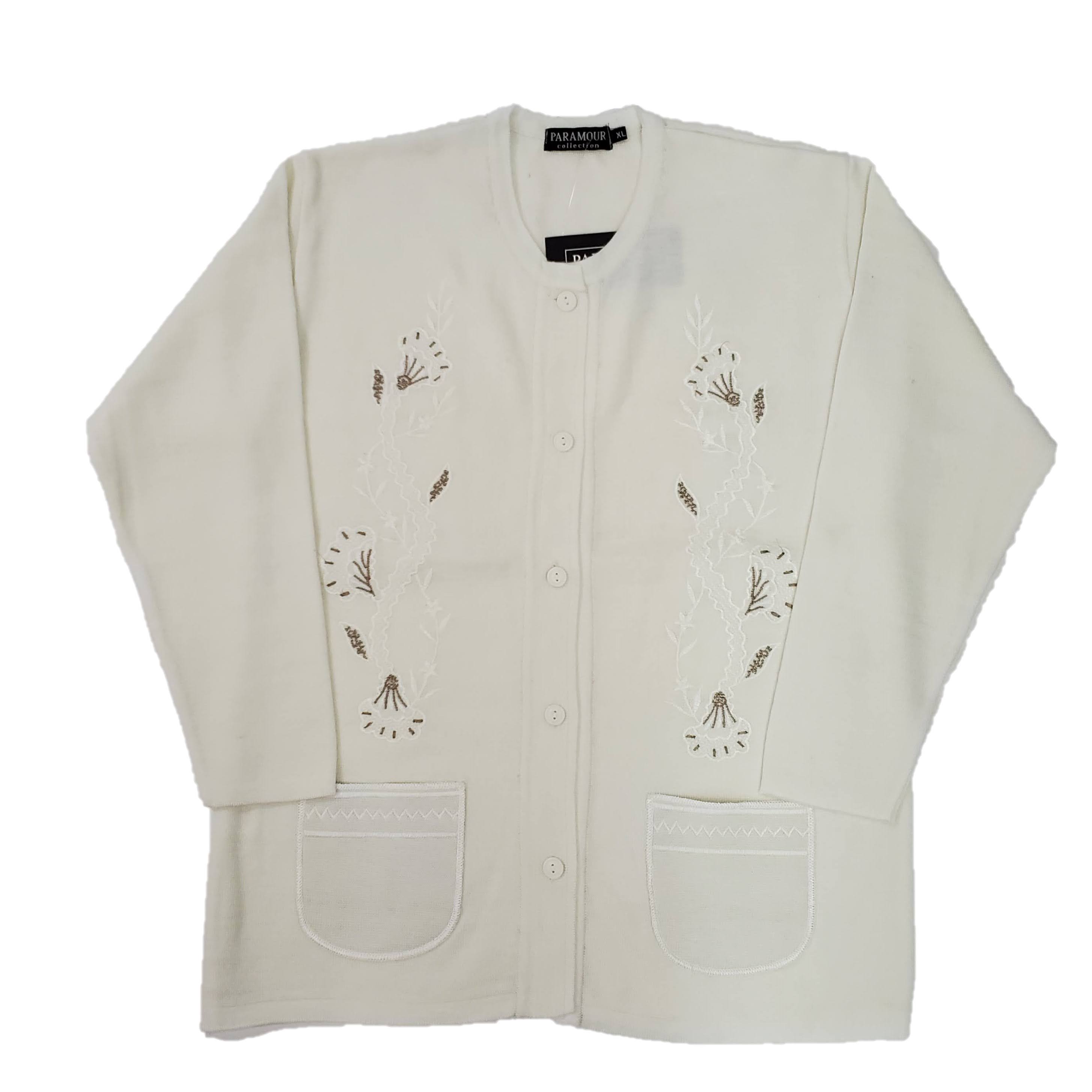 Women's Embroidered Cardigan Sweater - Elegant Long Sleeve Open Front Knitwear for Fall & Winter | Perfect for Office, Date Night & Casual Outfits