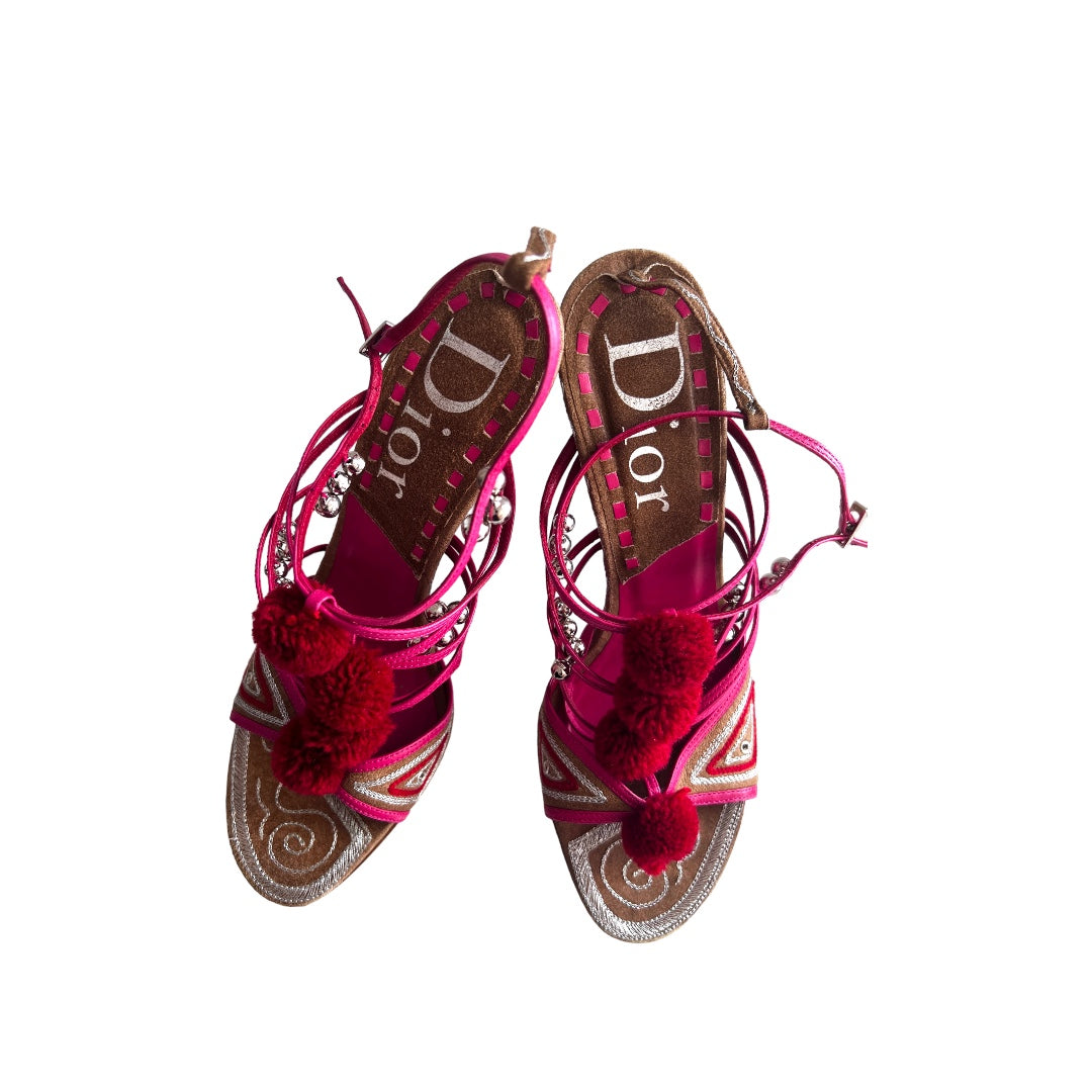 Vintage Dior Pomp Bells High Heels - Size 39 | Luxury Designer Pumps for Women | Perfect for Parties, Weddings & Special Occasions
