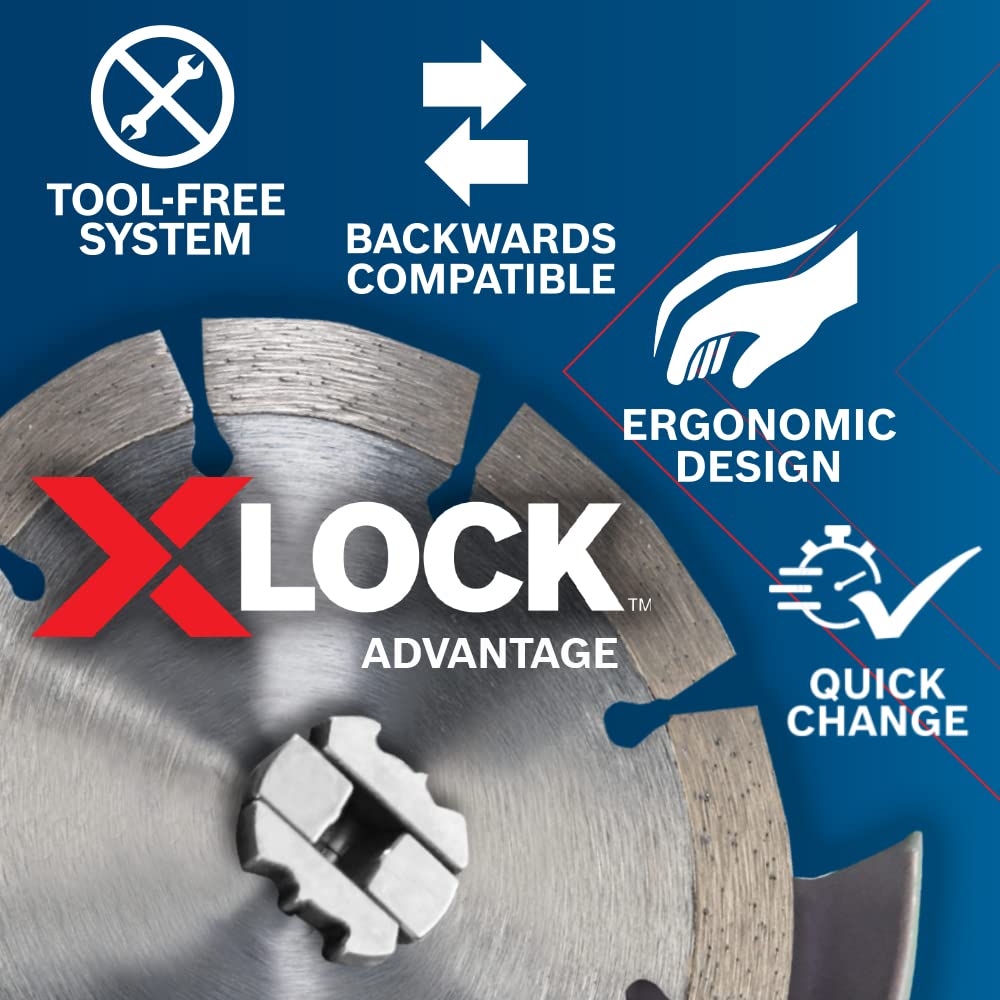 Bosch GWX10-45PE 4-1/2 Inch X-LOCK Angle Grinder with Paddle Switch - Lightweight & Ergonomic Power Tool for Metal Cutting, Grinding & Polishing - Perfect for DIY Projects, Construction & Metalworking