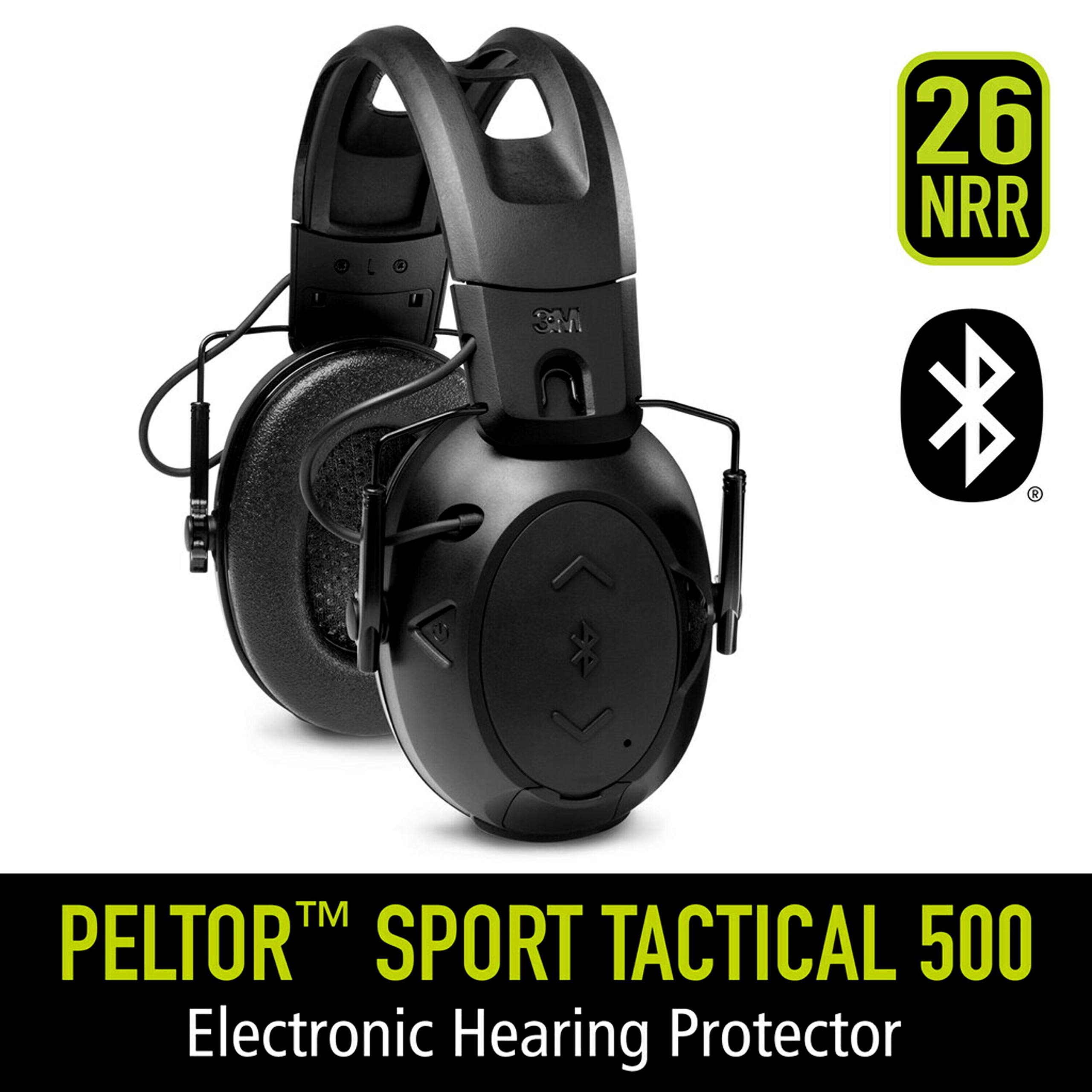 Peltor Sport Tactical 500 Smart Electronic Hearing Protector with Bluetooth - Gel Replacement Hygiene Kit for Shooting, Hunting & Construction Safety