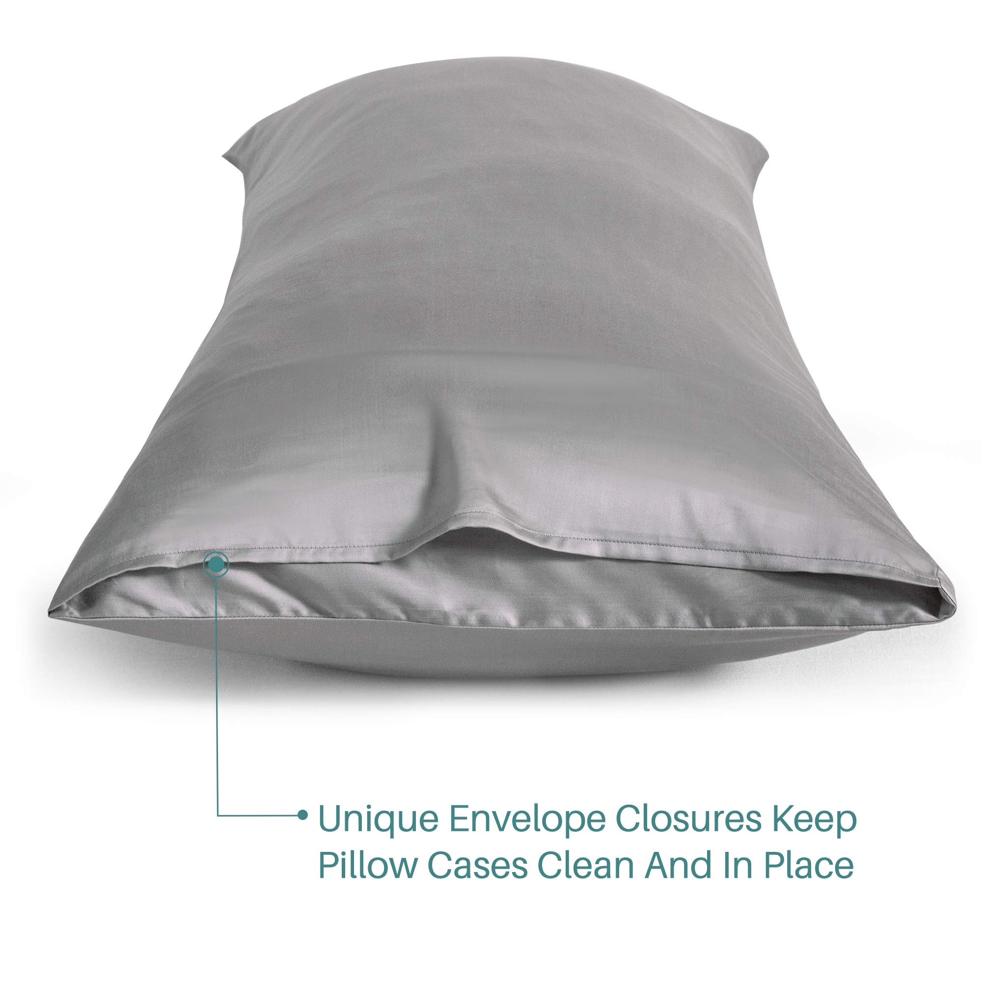Premium Adjustable Loft Quilted Body Pillow with 100% Cotton Pillowcase - All Seasons Comfort in Light Grey | Perfect for Pregnancy Support, Back Pain Relief & Lounging
