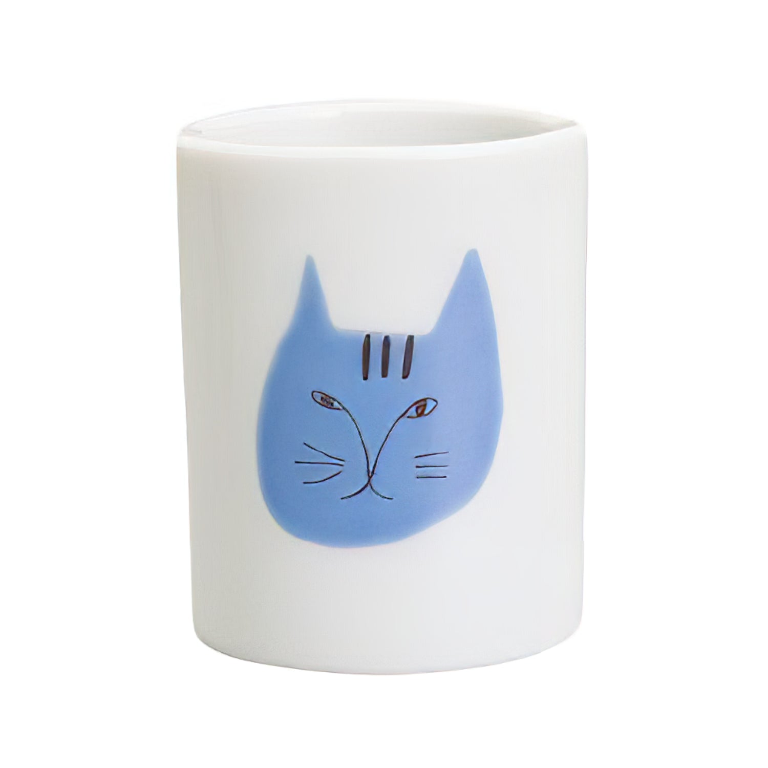 Harekutani Porcelain Cat Toothbrush Holder - Cute Bathroom Organizer for Toothbrushes & Dental Care Essentials - Perfect for Modern Bathrooms, Kids' Rooms & Spa Decor