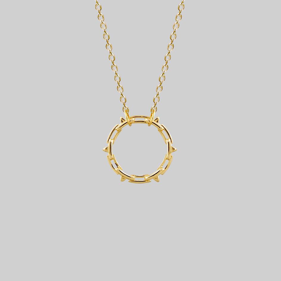 LUCIA Gold Spiked Chain Necklace for Women - Trendy Punk Gothic Jewelry for Parties, Concerts & Everyday Wear