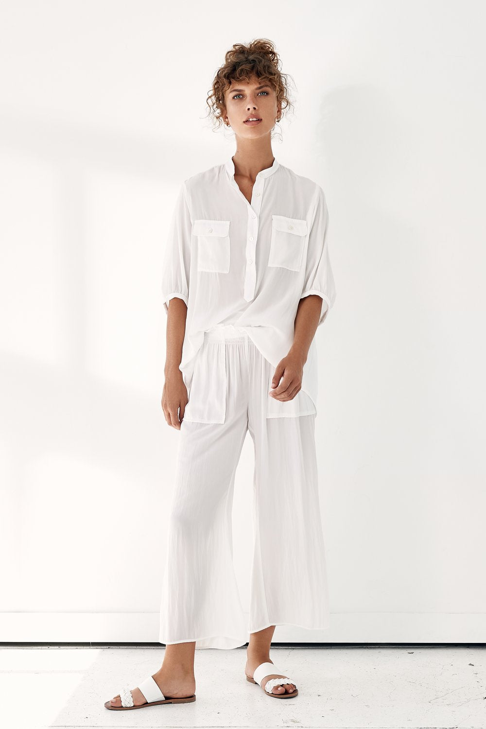 Eden Shirt Ivory - Premium Cotton Women's Blouse for Office, Casual & Special Occasions