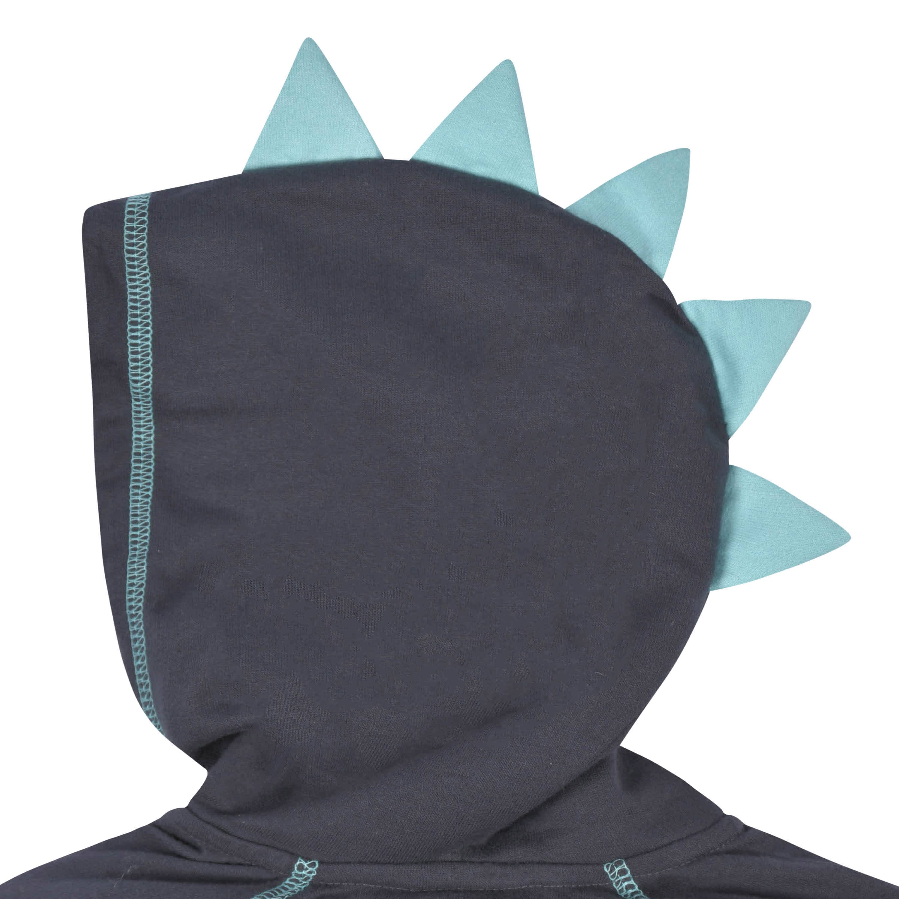2 Piece Baby & Toddler Boys Navy Dinosaur Terry Zip Hoodie & Joggers Set - Soft Cotton Outfit for Playdate & Casual Wear