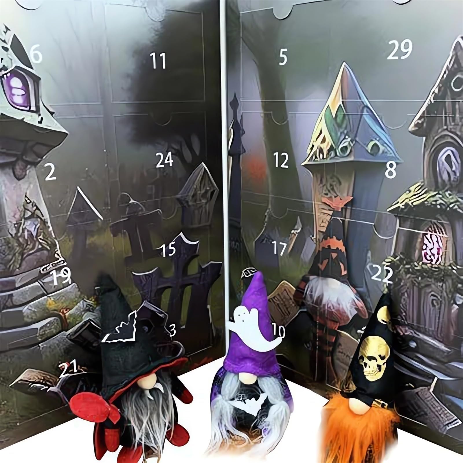 2024 Halloween Gnome Advent Calendar - 31-Day Countdown Calendar with Collectible Doll Toys, Fun Gnome Figures for Kids' Halloween Party Favors | Perfect for Holiday Decorations & Gift Exchanges