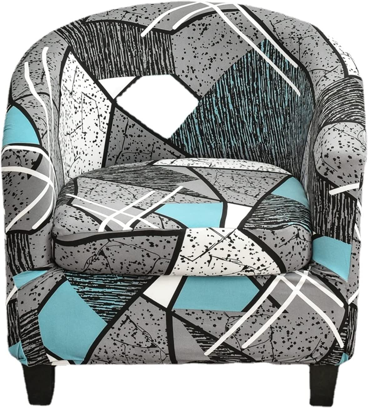 XMAYODS 2-Piece Stretch Printed Slipcover for Club Chairs, Armchairs & Sofas - Furniture Protector with Easy Fit Design (#16 Color) - Perfect for Living Room, Lounge, and Home Decor