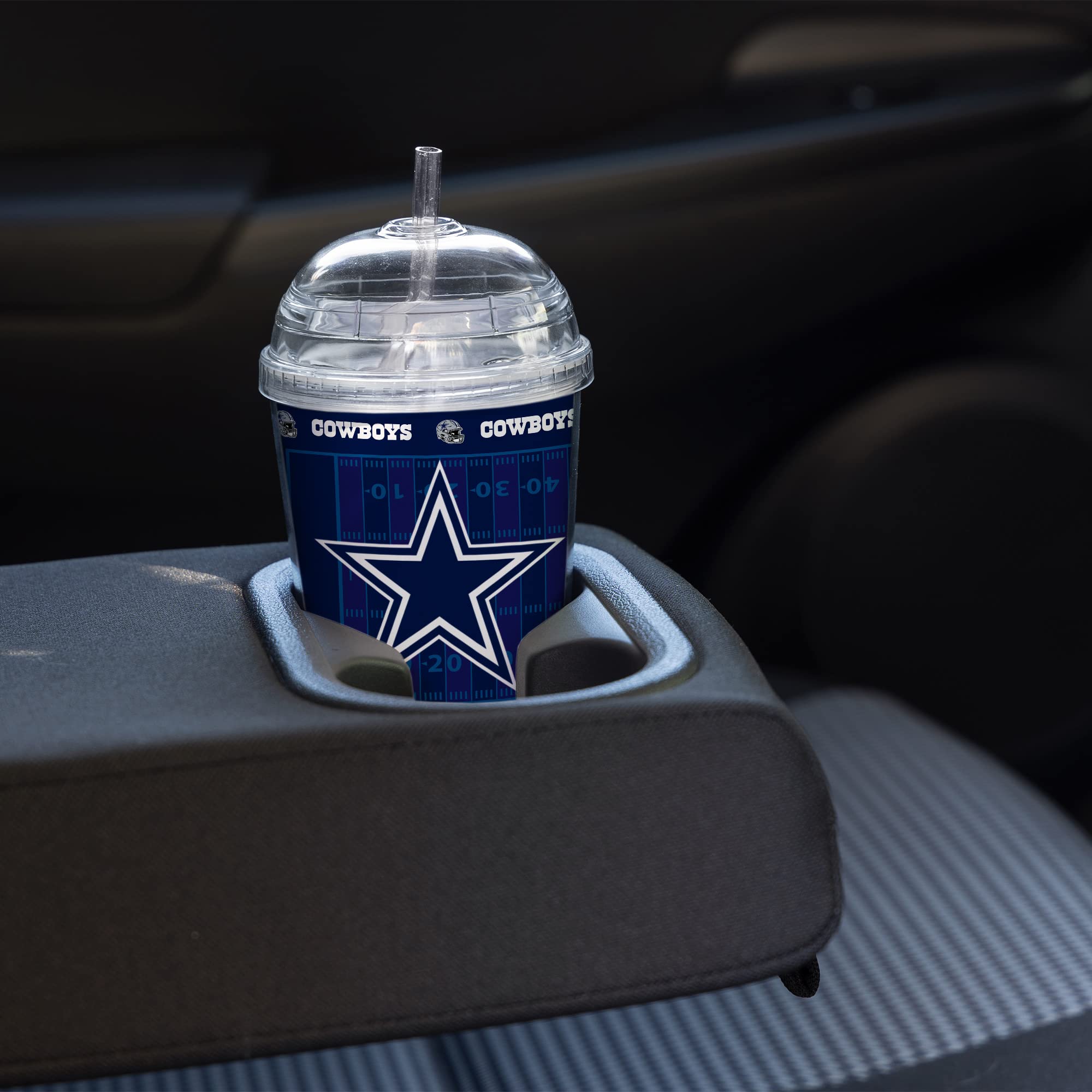 NFL Team Color 12oz Plastic Tumbler with Laser Engraving - Official Licensed Youth Football Cup for NFL Fans - Perfect for Game Day, Tailgating & School Drinks