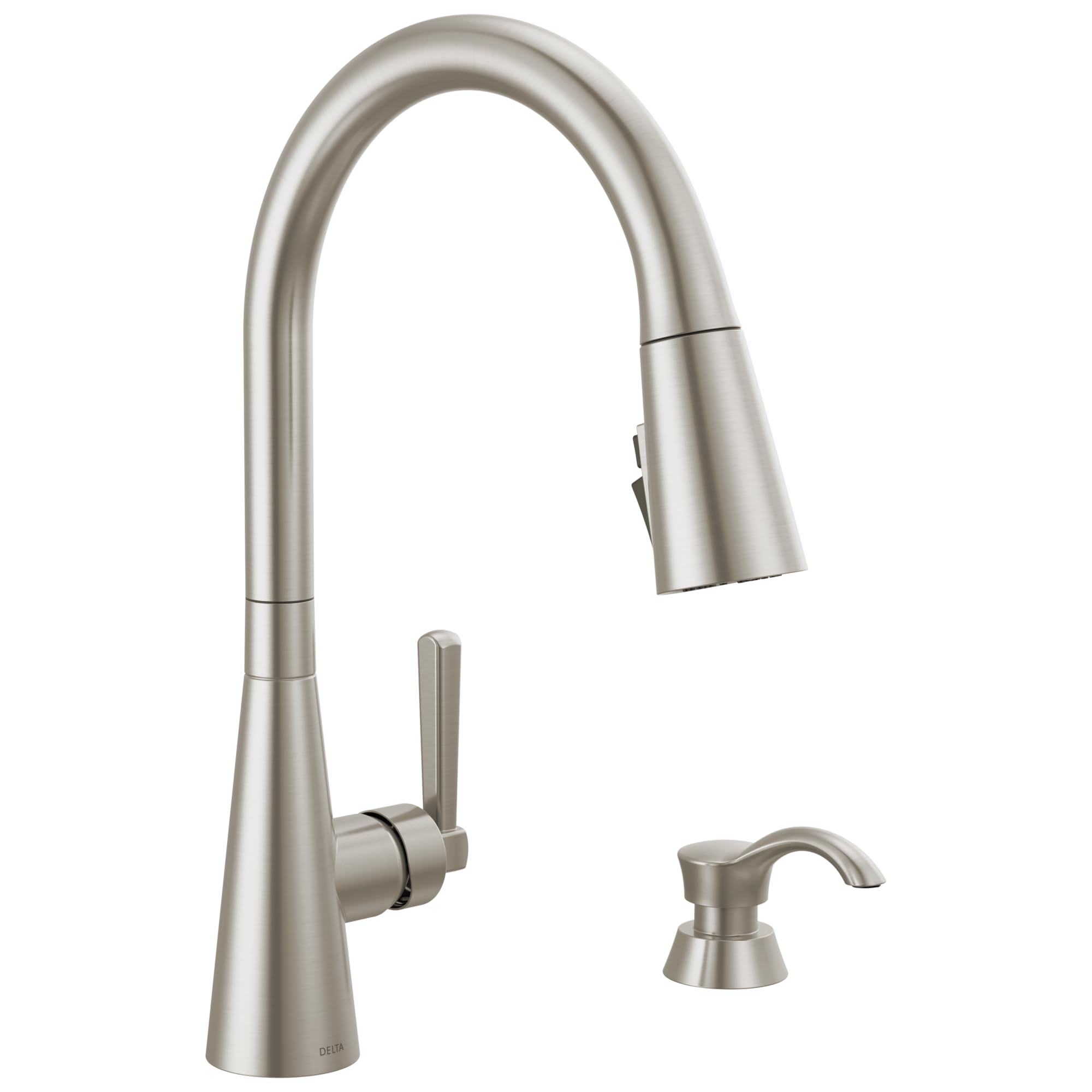 Delta Faucet Boyd Kitchen Sink Faucet with Pull Down Sprayer - Brushed Nickel for Modern Kitchens