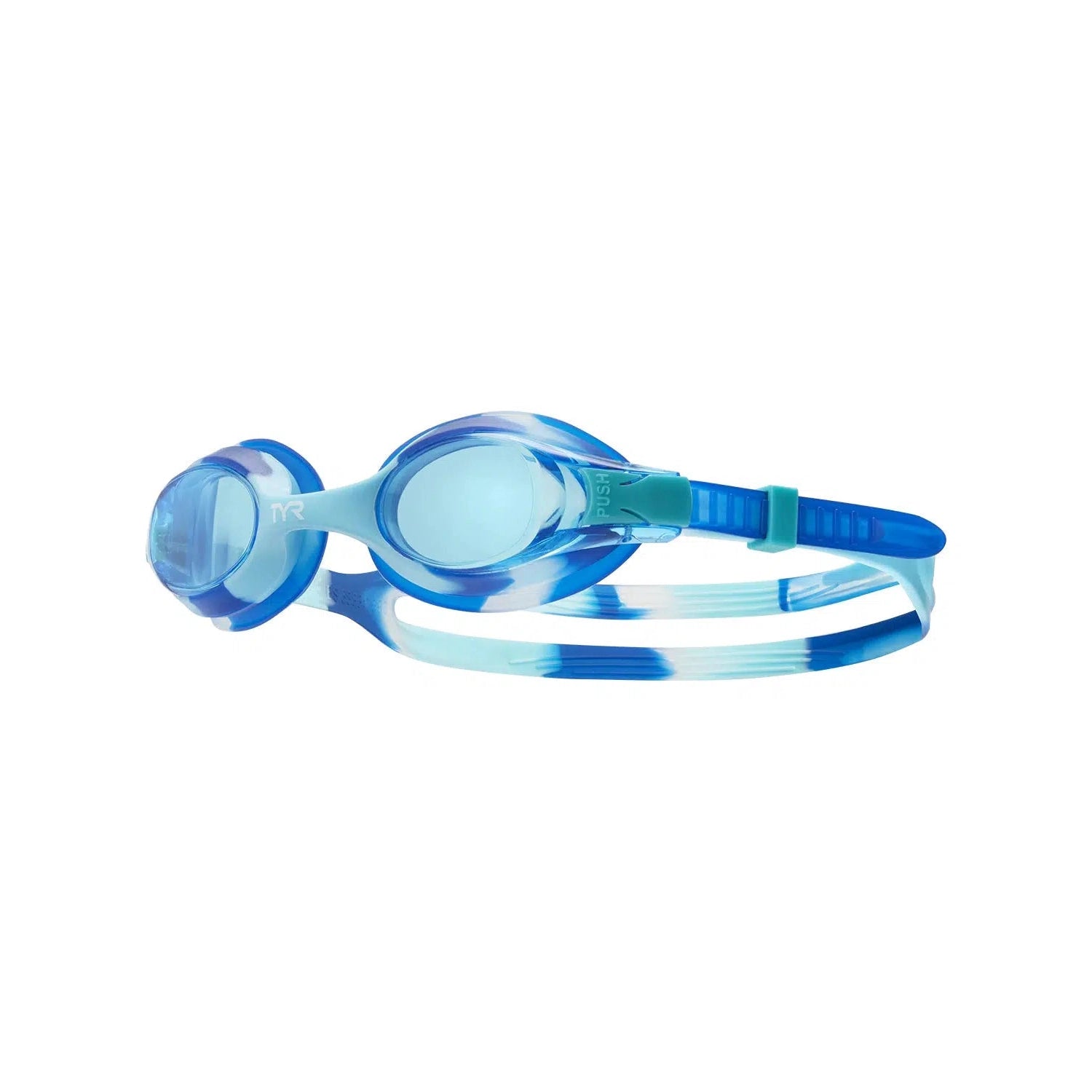 TYR Swimple Tie Dye Kids Swimming Goggles - UV Protection & Anti-Fog for Children's Swim Lessons, Pool Parties & Beach Activities