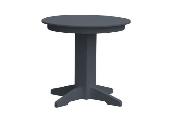 A&L Furniture 48 Inch Round Dining Table with Umbrella Hole - Solid Wood Kitchen Table for Indoor & Outdoor Use - Perfect for Patio, Garden, and Dining Room Decor