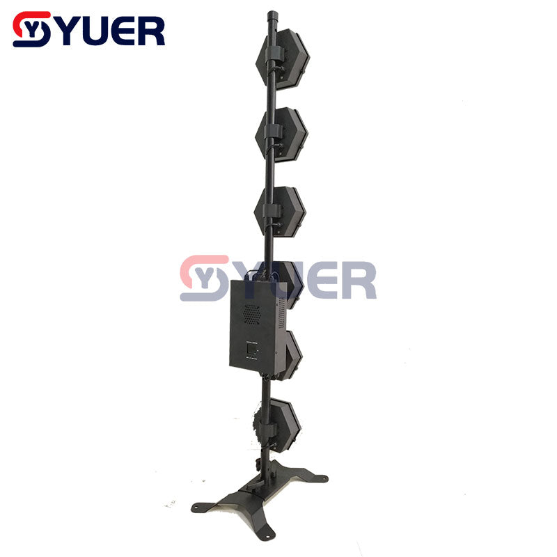 YUER™ 6x60W LED Retro Burst Flashing DMX512 Stage Light - 2200K Warm White LED Effect Lighting for DJ Parties, Nightclubs & Photography - Perfect for Stage Shows, Concerts and Event Lighting