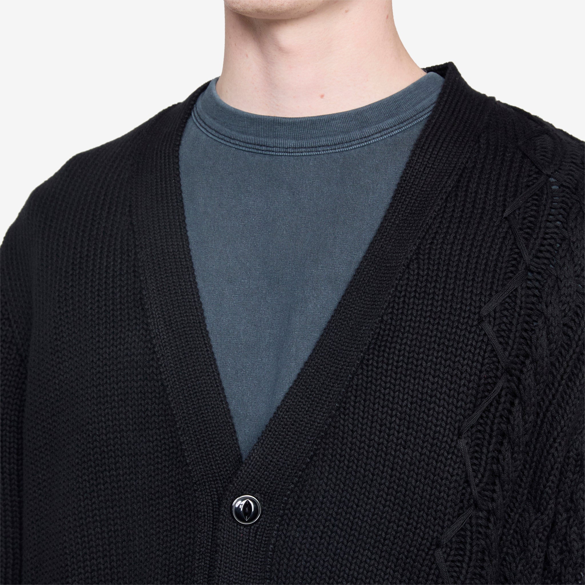 Black Merge Cardigan for Women - Soft & Stylish Knit Sweater - Perfect for Fall & Winter Layering, Office Wear & Casual Outfits