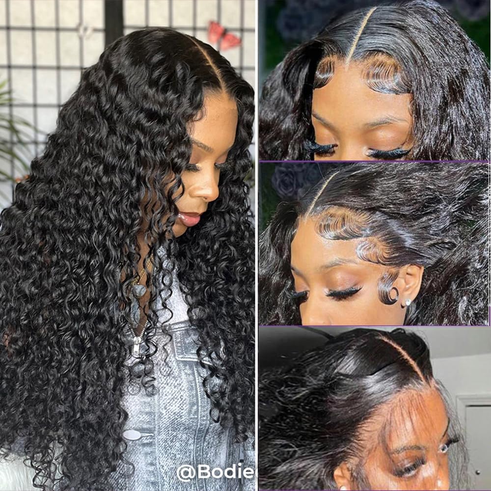 Real HD Wear and Go Glueless Lace Front Human Hair Wigs for Black Women - Curly Virgin Hair HD Lace Closure Wigs with Baby Hair & Pre-Plucked Hairline (2x6 HD Lace, 20 Inches 180% Density) - Perfect for Daily Wear, Special Occasions & Protective Styling